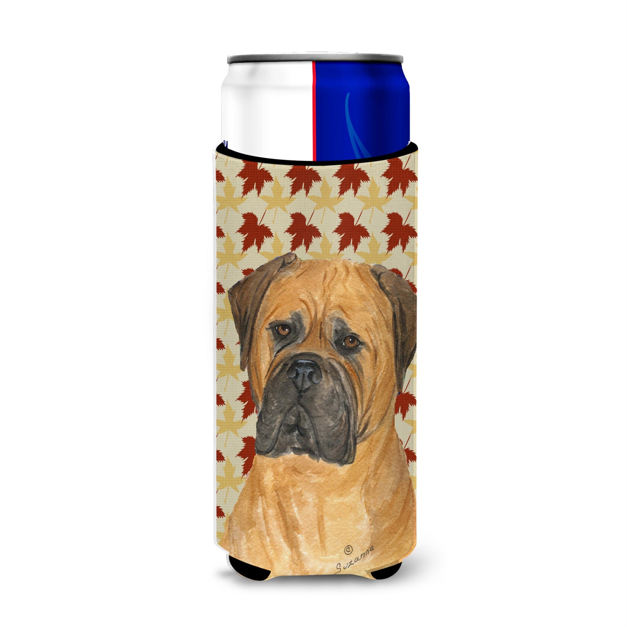Bullmastiff Fall Leaves Portrait Ultra Beverage Insulators For Slim Cans Ss4339Muk