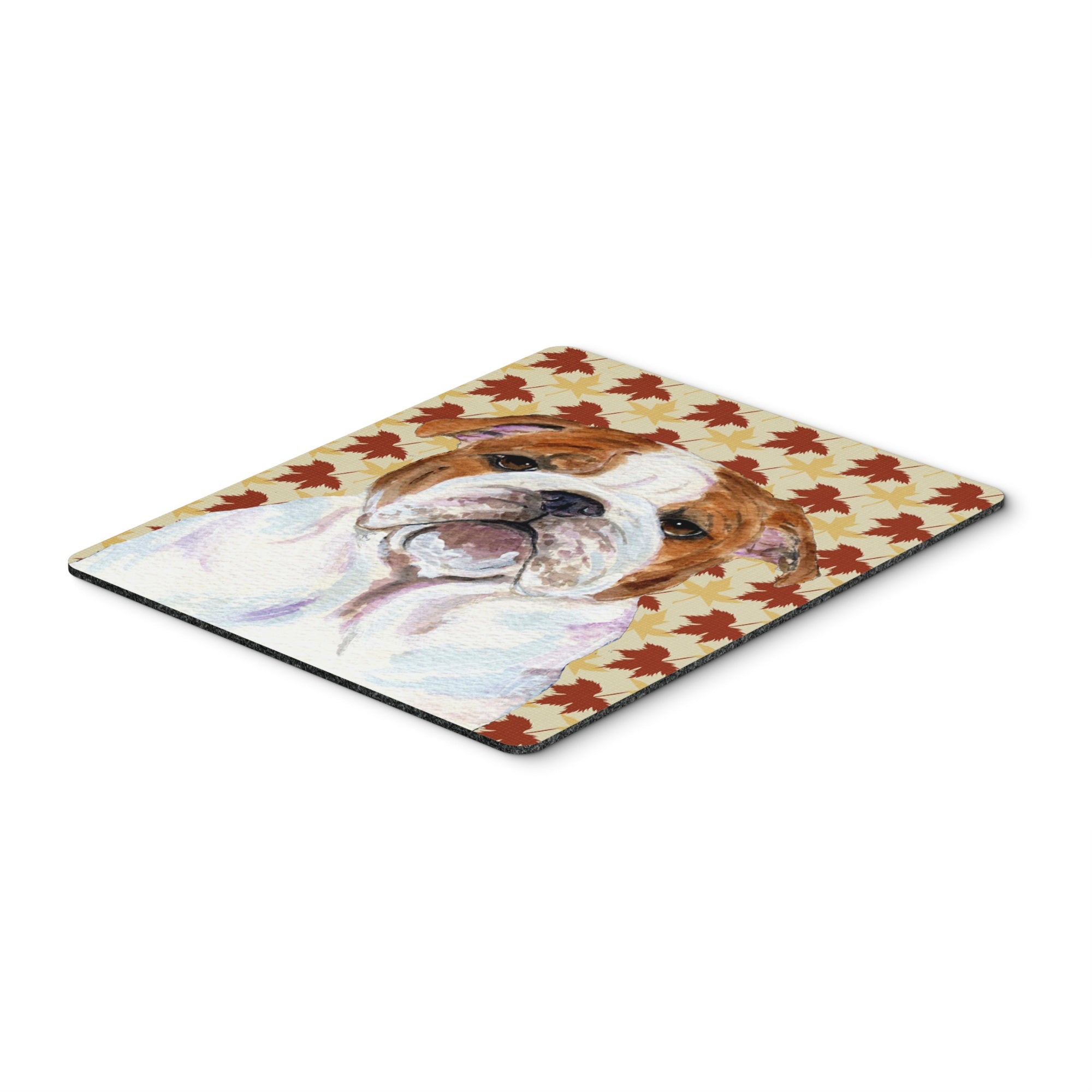 Caroline'S Treasures Mouse/Hot Pad/Trivet, Bulldog English Fall Leaves Portrait (Ss4372Mp)