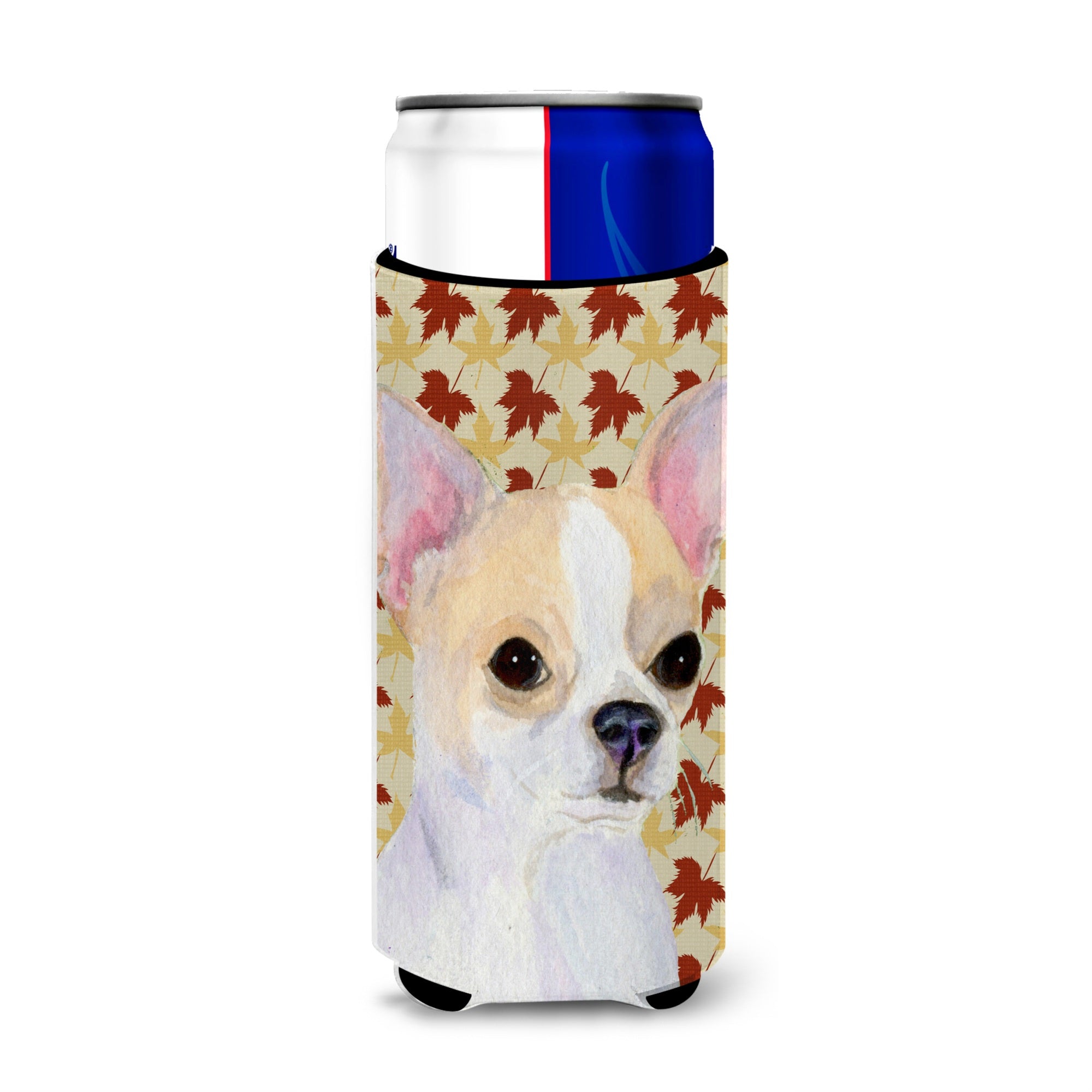 Chihuahua Fall Leaves Portrait Ultra Beverage Insulators For Slim Cans Ss4382Muk