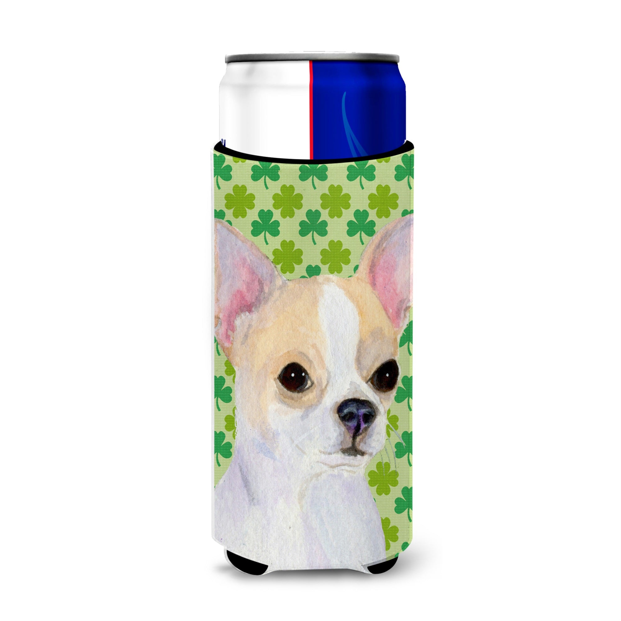 Chihuahua St. Patrick'S Day Shamrock Portrait Ultra Beverage Insulators For Slim Cans Ss4405Muk