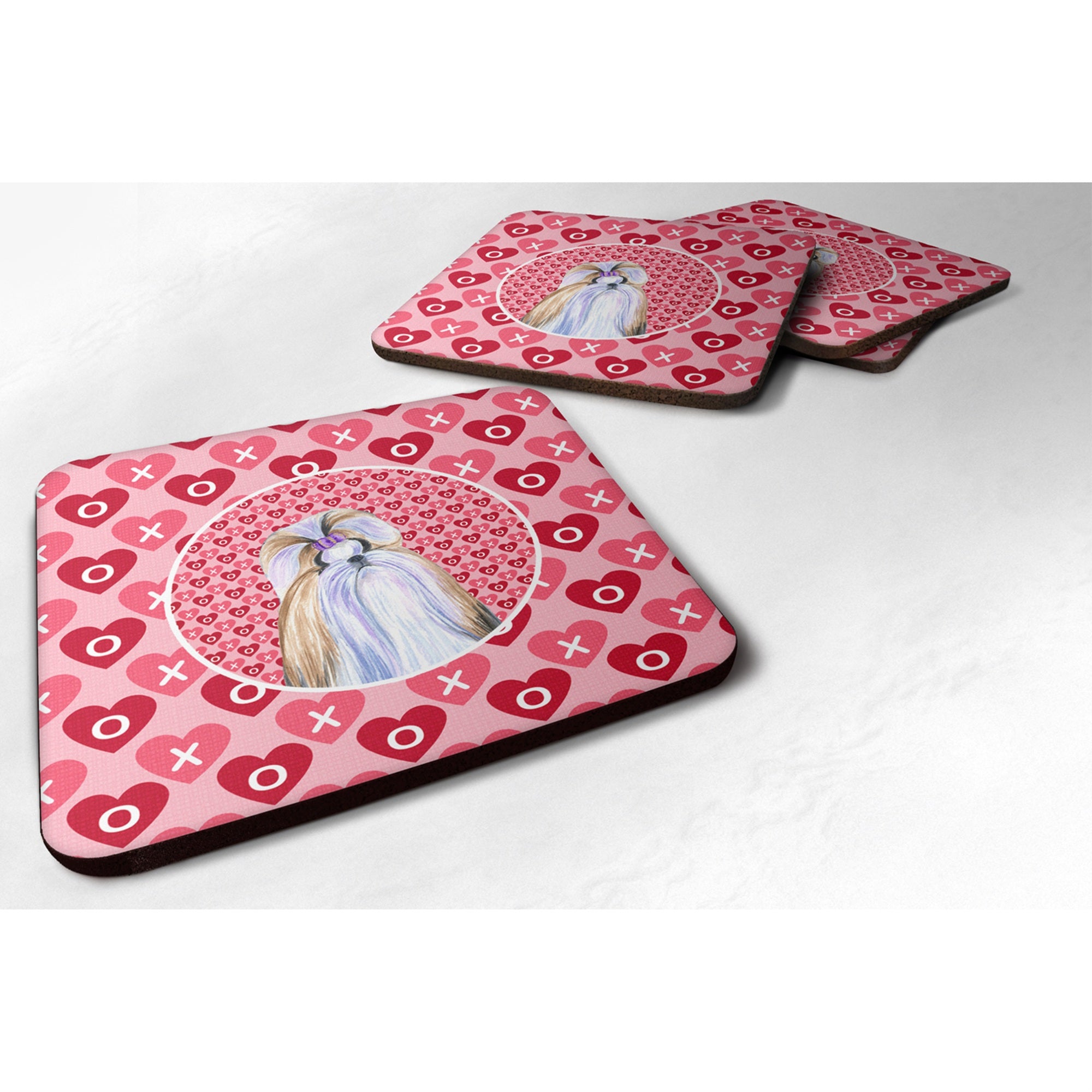 Caroline'S Treasures Ss4465Fc Shih Tzu Foam Coasters (Set Of 4), 3.5 H X 3.5 W, Multicolor