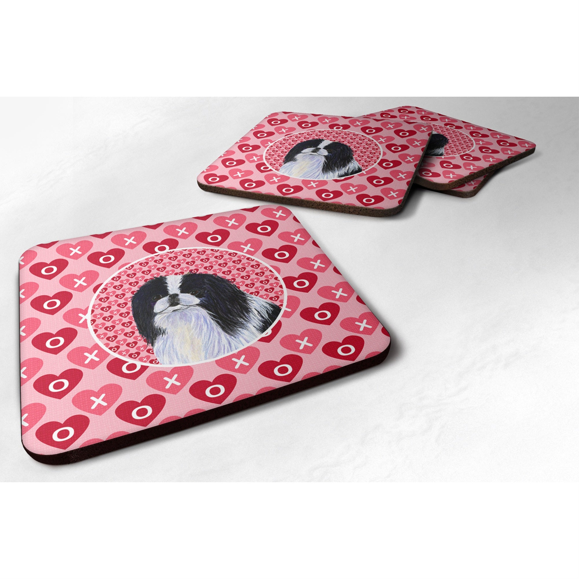 Caroline'S Treasures Ss4467Fc Japanese Chin Foam Coasters (Set Of 4), 3.5 H X 3.5 W, Multicolor