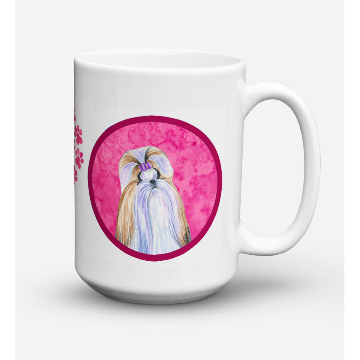 Caroline'S Treasures Ss4741-Pk-Cm15 Shih Tzu Microwavable Ceramic Coffee Mug, 15 Oz, Multicolor