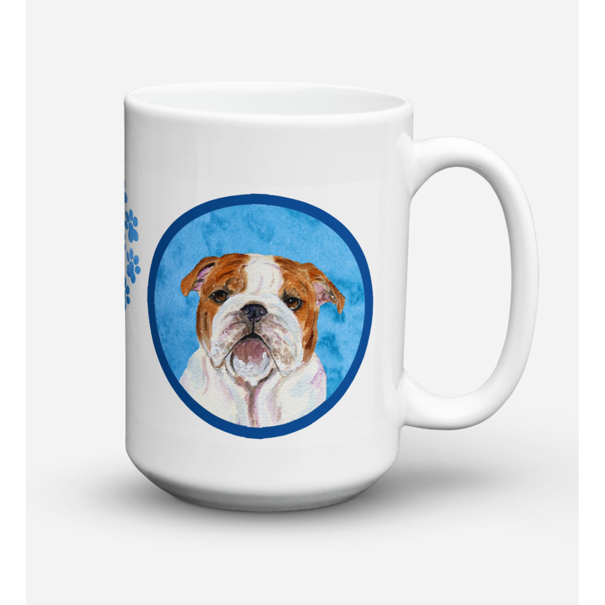 Caroline'S Treasures Ss4760-Bu-Cm15 Bulldog English Microwavable Ceramic Coffee Mug, 15 Oz, Multicolor