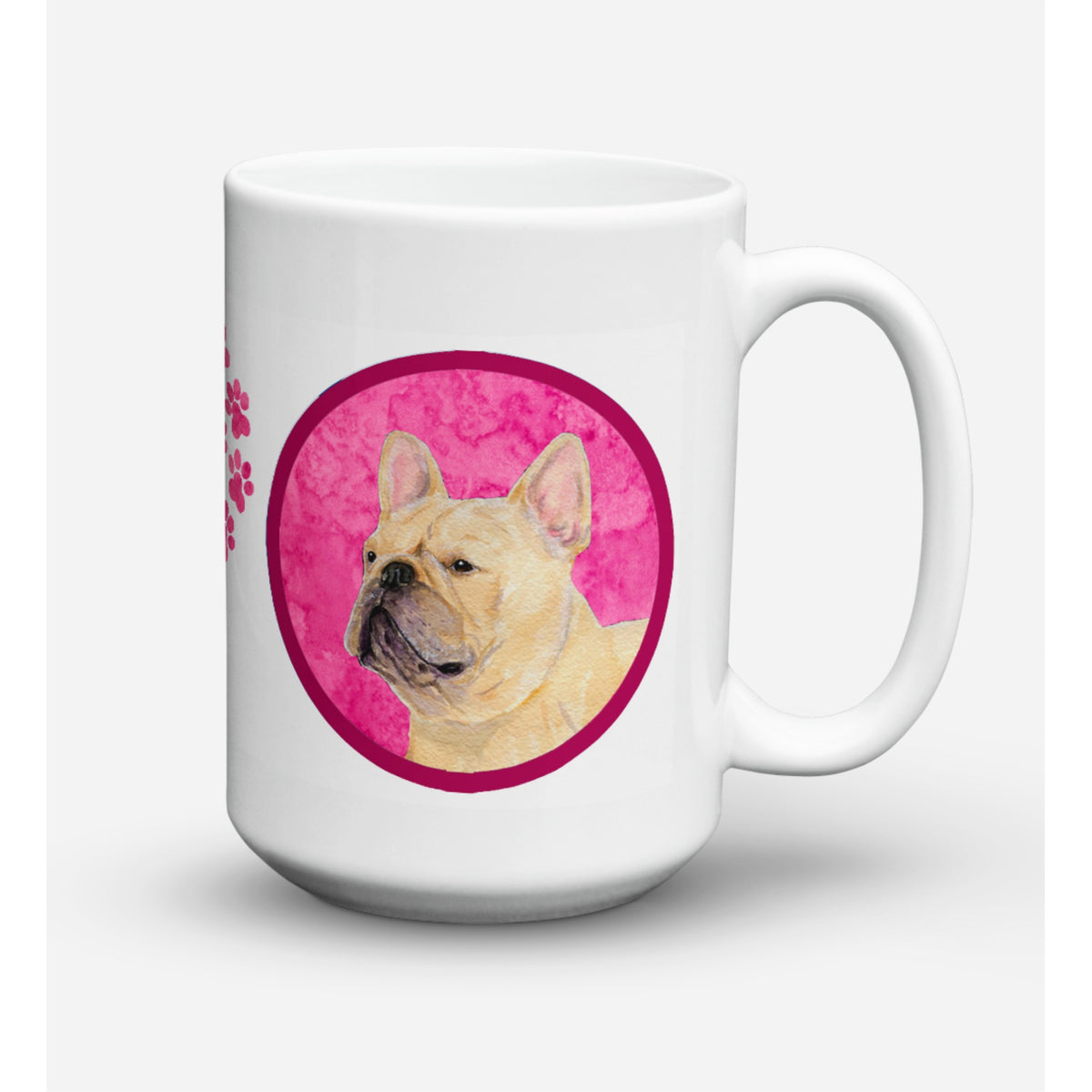 Caroline'S Treasures Ss4761-Pk-Cm15 French Bulldog Microwavable Ceramic Coffee Mug, 15 Oz, Multicolor
