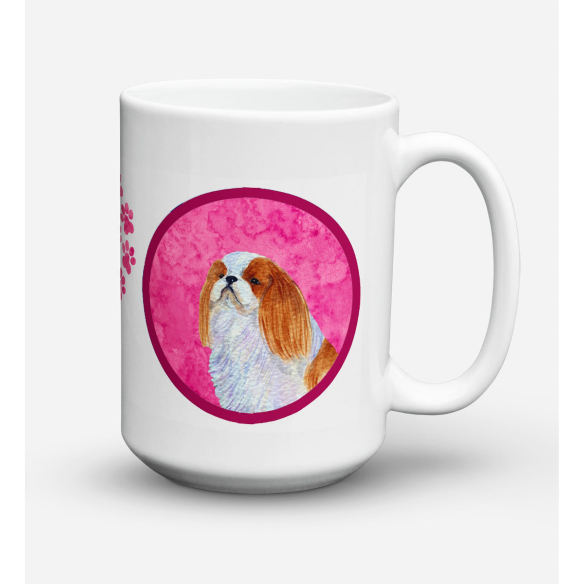 Caroline'S Treasures Ss4783-Pk-Cm15 English Toy Spaniel Microwavable Ceramic Coffee Mug, 15 Oz, Multicolor