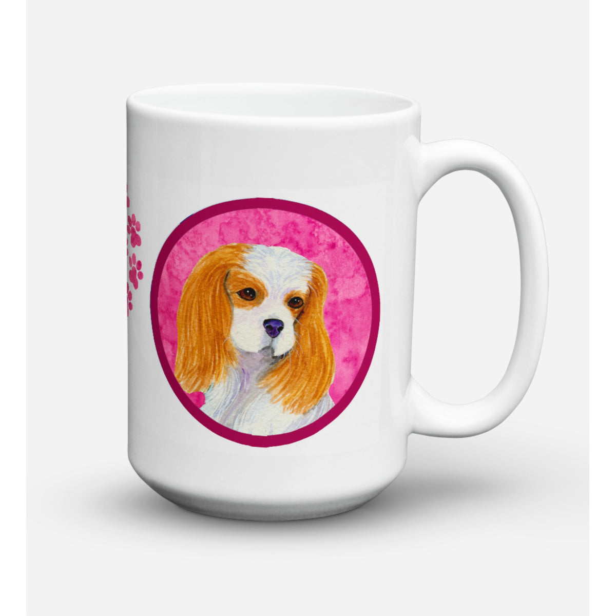 Caroline'S Treasures Ss4803-Pk-Cm15 Cavalier Spaniel Microwavable Ceramic Coffee Mug, 15 Oz, Multicolor