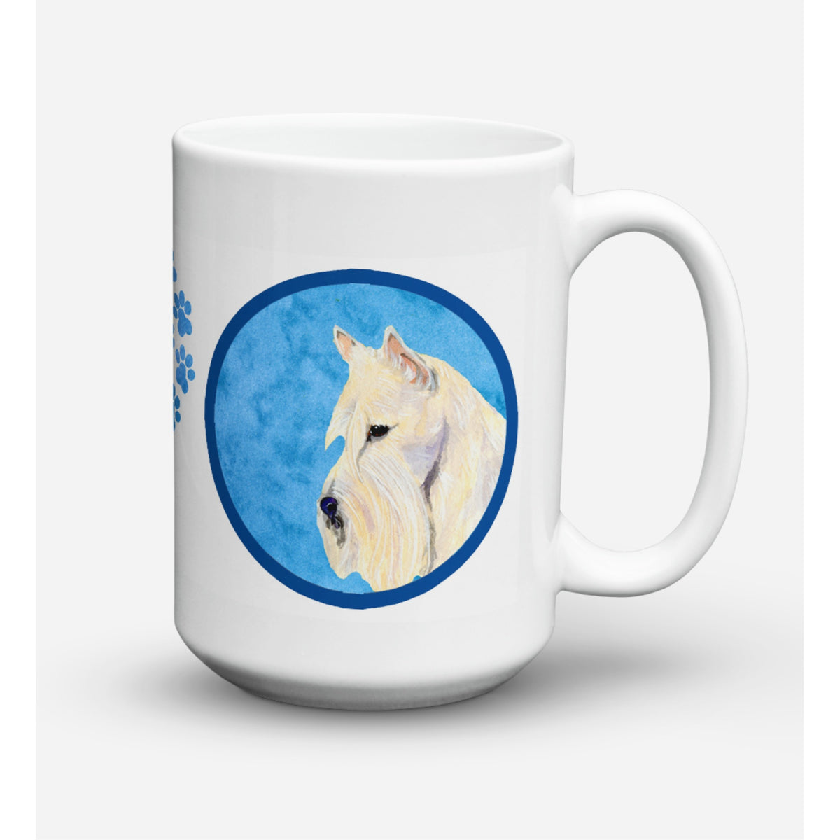 Caroline'S Treasures Ss4806-Bu-Cm15 Scottish Terrier Microwavable Ceramic Coffee Mug, 15 Oz, Multicolor