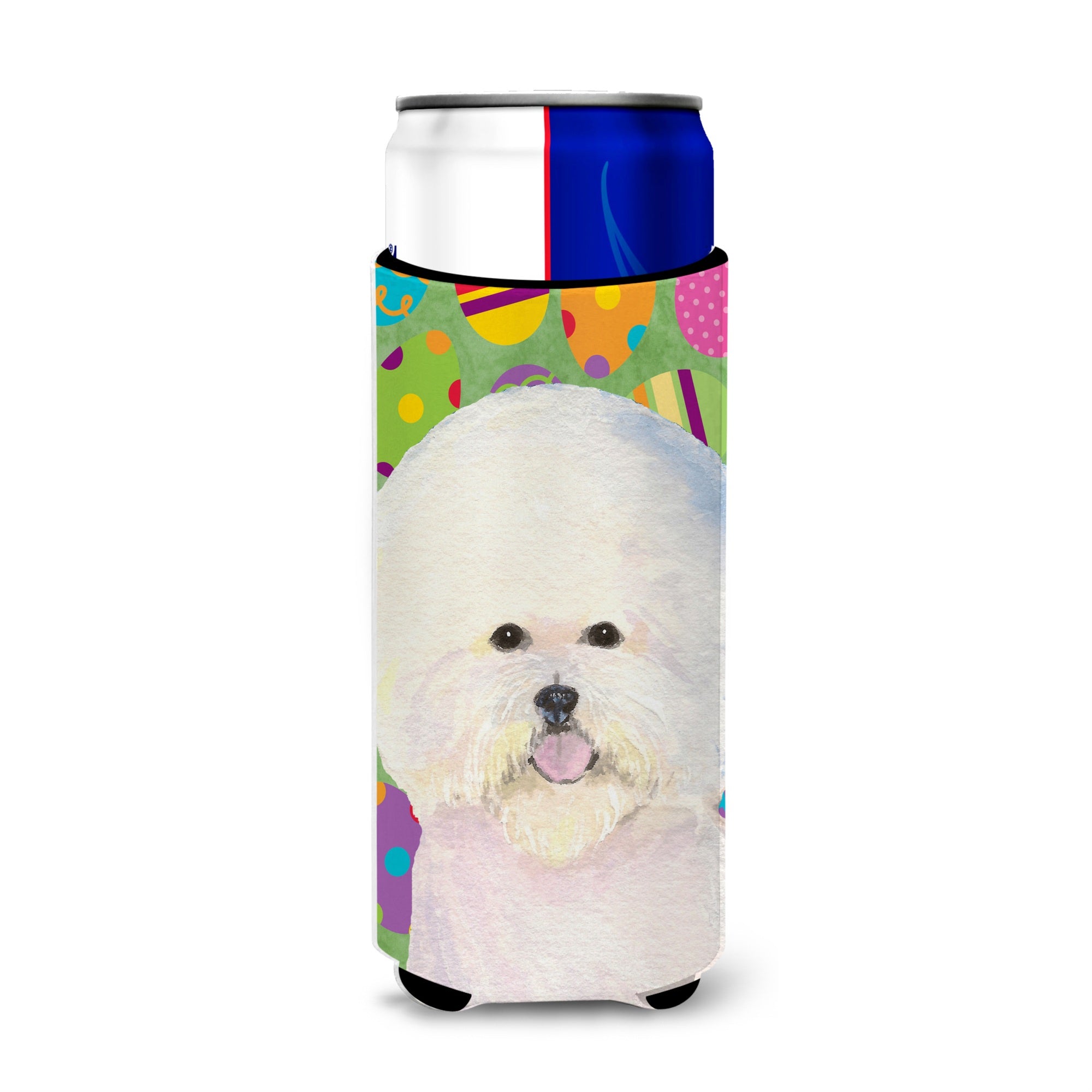 Bichon Frise Easter Eggtravaganza Ultra Beverage Insulators For Slim Cans Ss4871Muk
