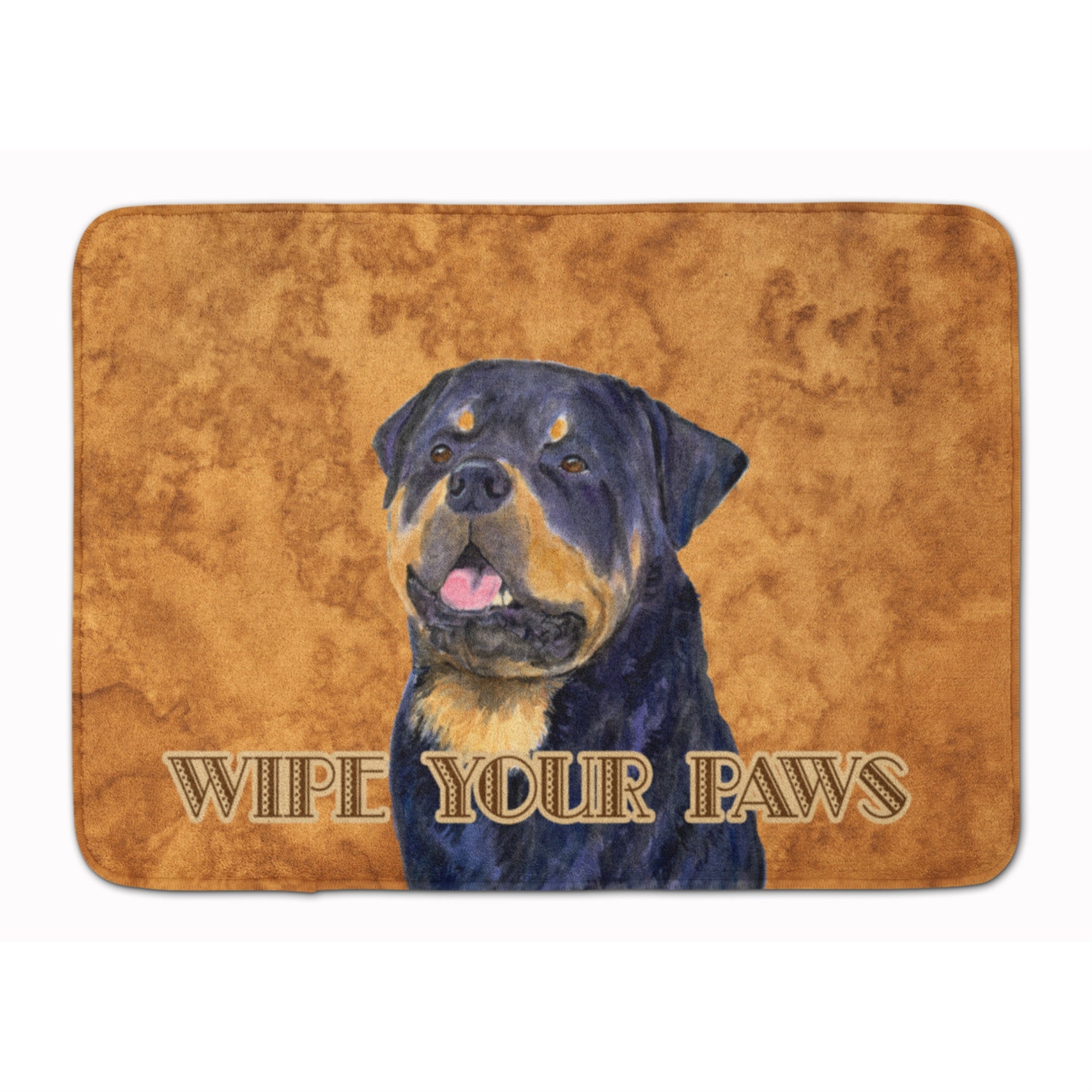 Caroline'S Treasures Rottweiler Wipe Your Paws Floor Mat, 19 X 27, Multicolor