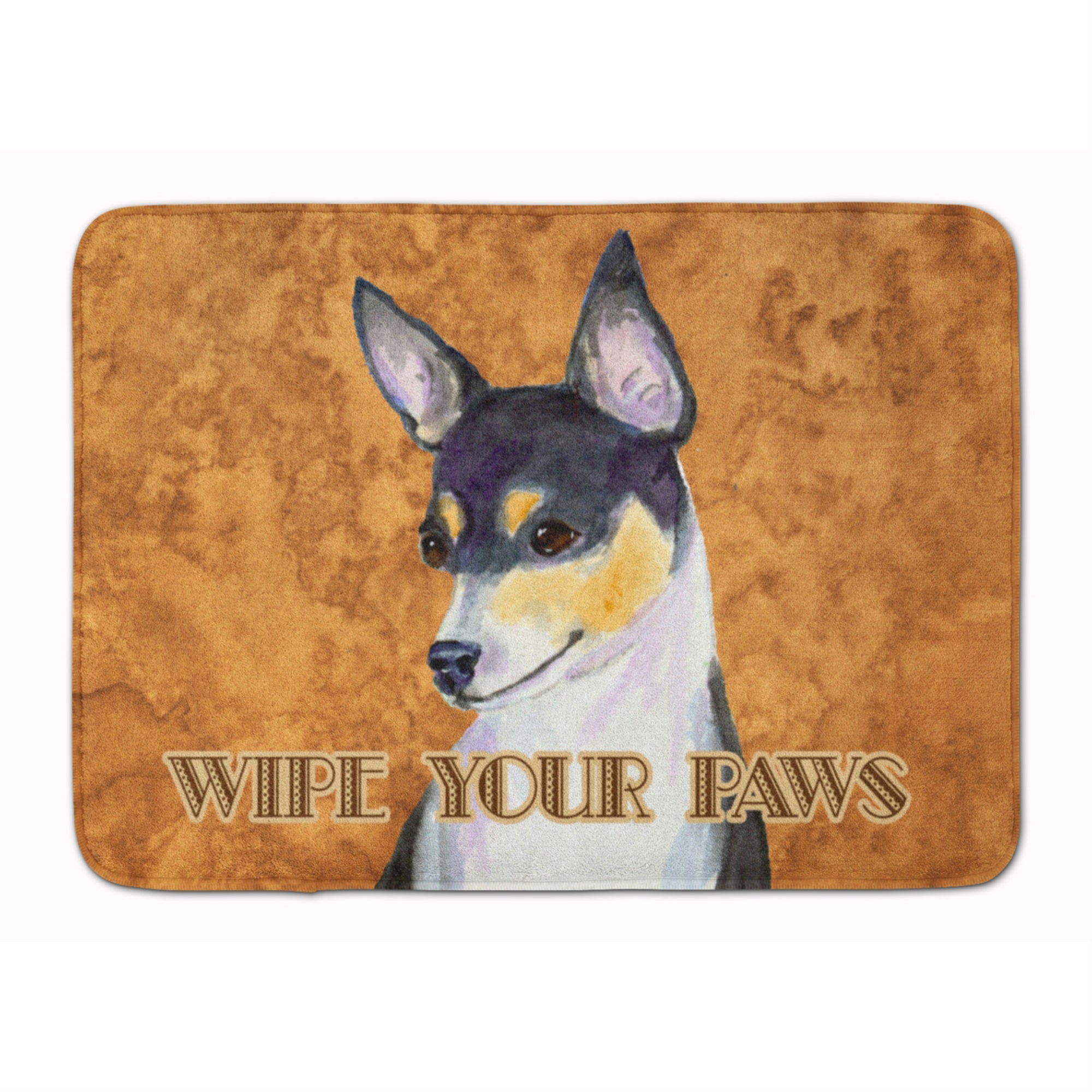 Caroline'S Treasures Toy Fox Terrier Wipe Your Paws Floor Mat, 19 X 27, Multicolor