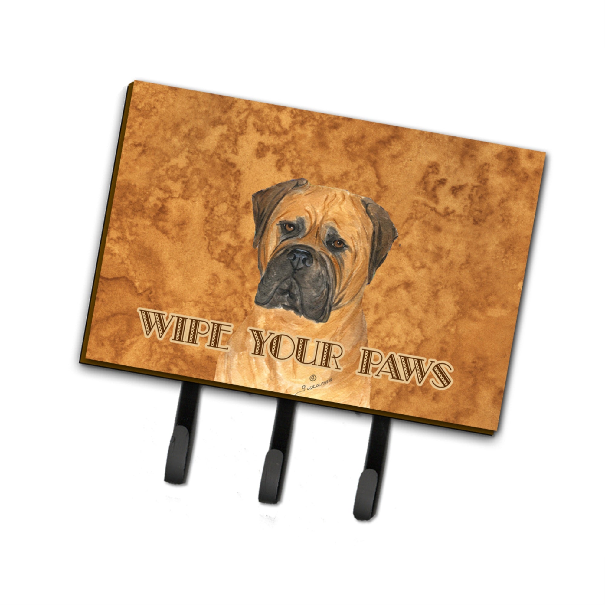Caroline'S Treasures Ss4883Th68 Bullmastiff Wipe Your Paws Leash Or Key Holder, Large, Multicolor