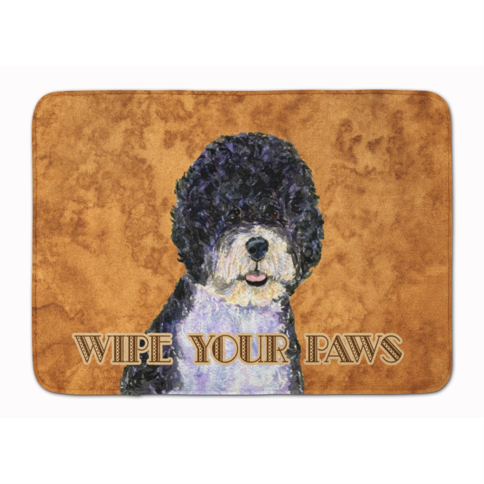 Caroline'S Treasures Portuguese Water Dog Wipe Your Paws Floor Mat, 19 X 27, Multicolor