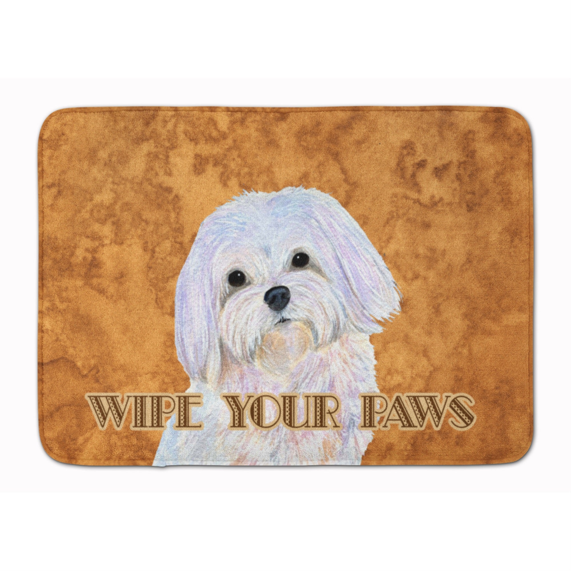 Caroline'S Treasures Puppy Cut Maltese Wipe Your Paws Floor Mat, 19 X 27, Multicolor