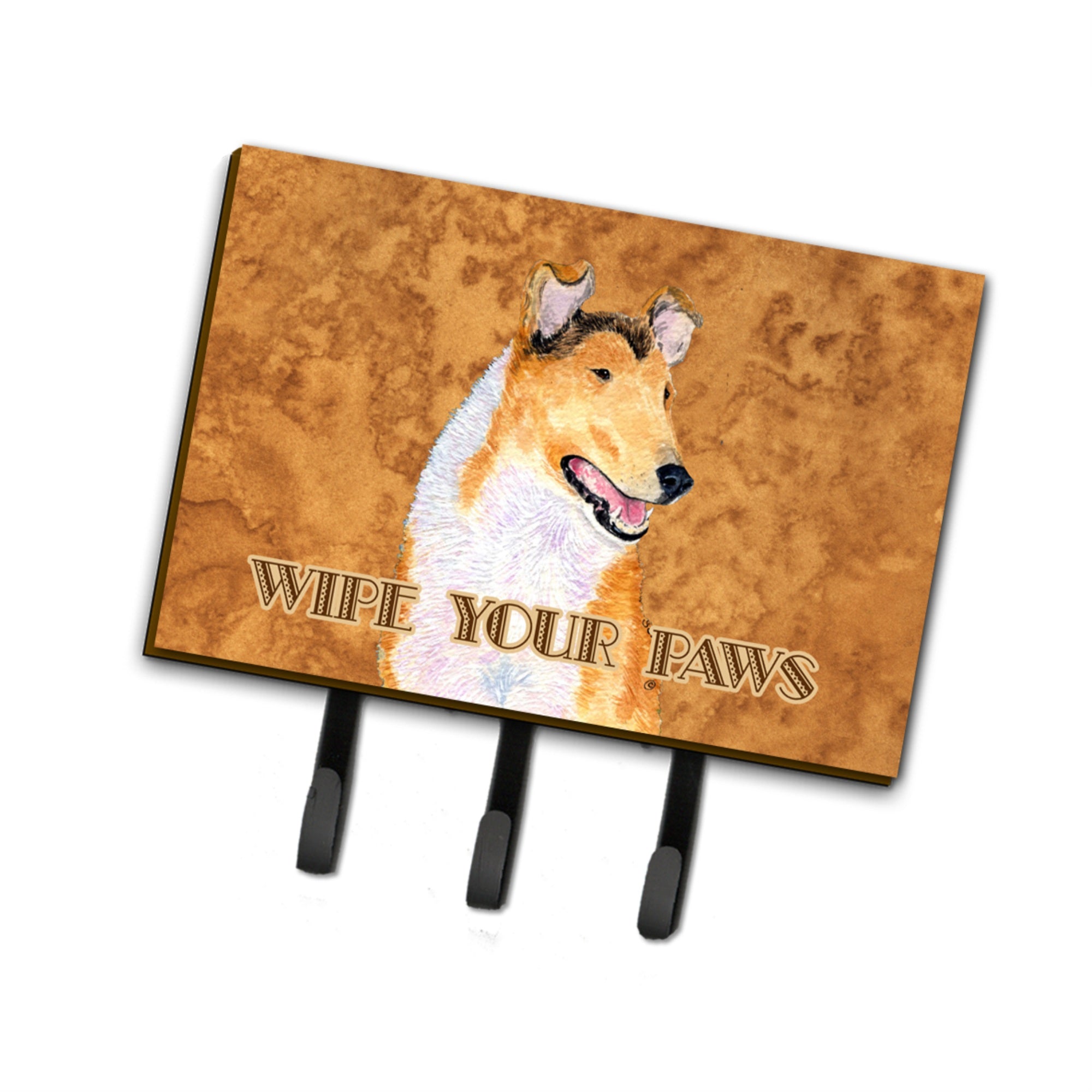 Caroline'S Treasures Ss4903Th68 Collie Smooth Wipe Your Paws Leash Or Key Holder, Large, Multicolor