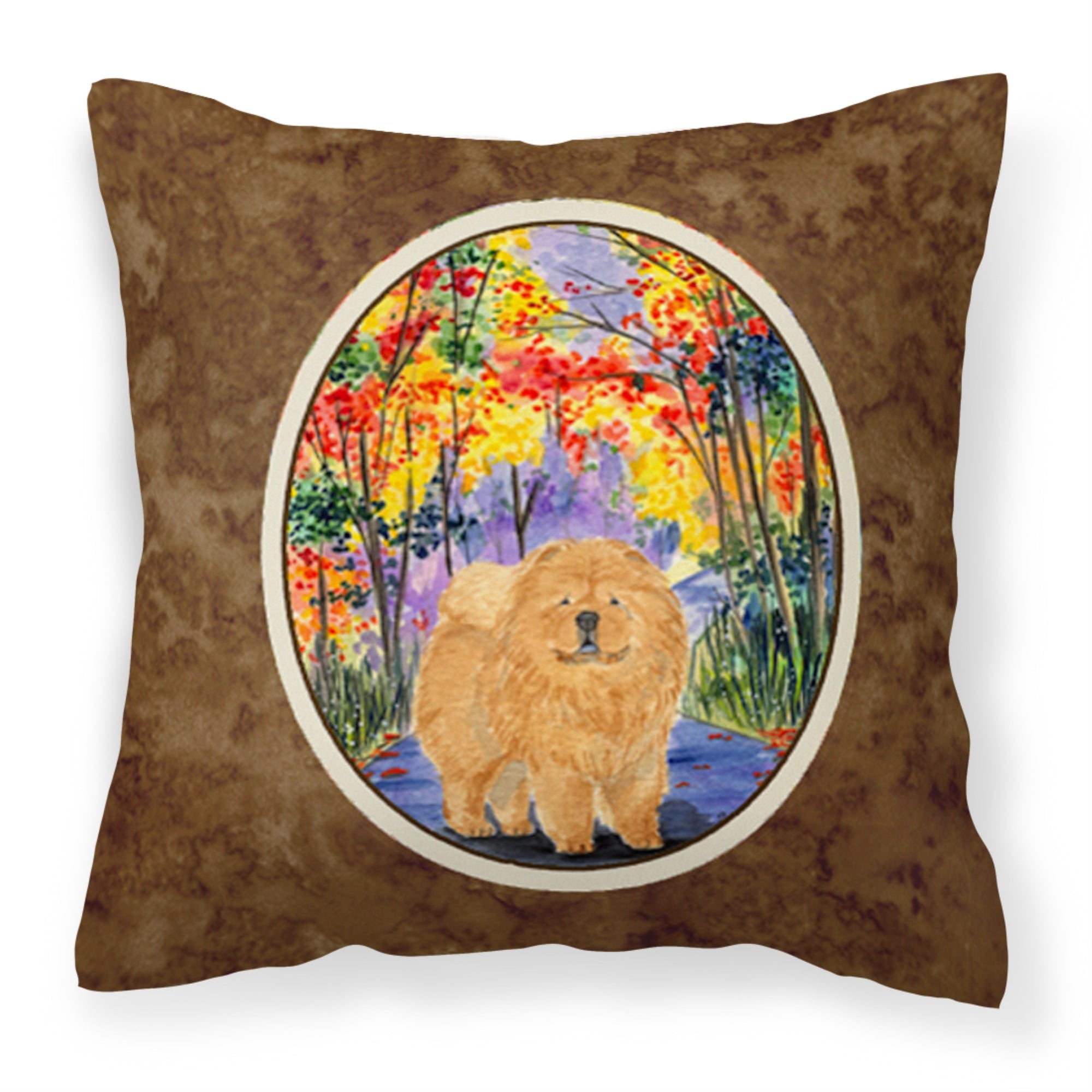 Caroline'S Treasures Ss7001Pw1414 Chow Chow Decorative Canvas Fabric Pillow, Large, Multicolor