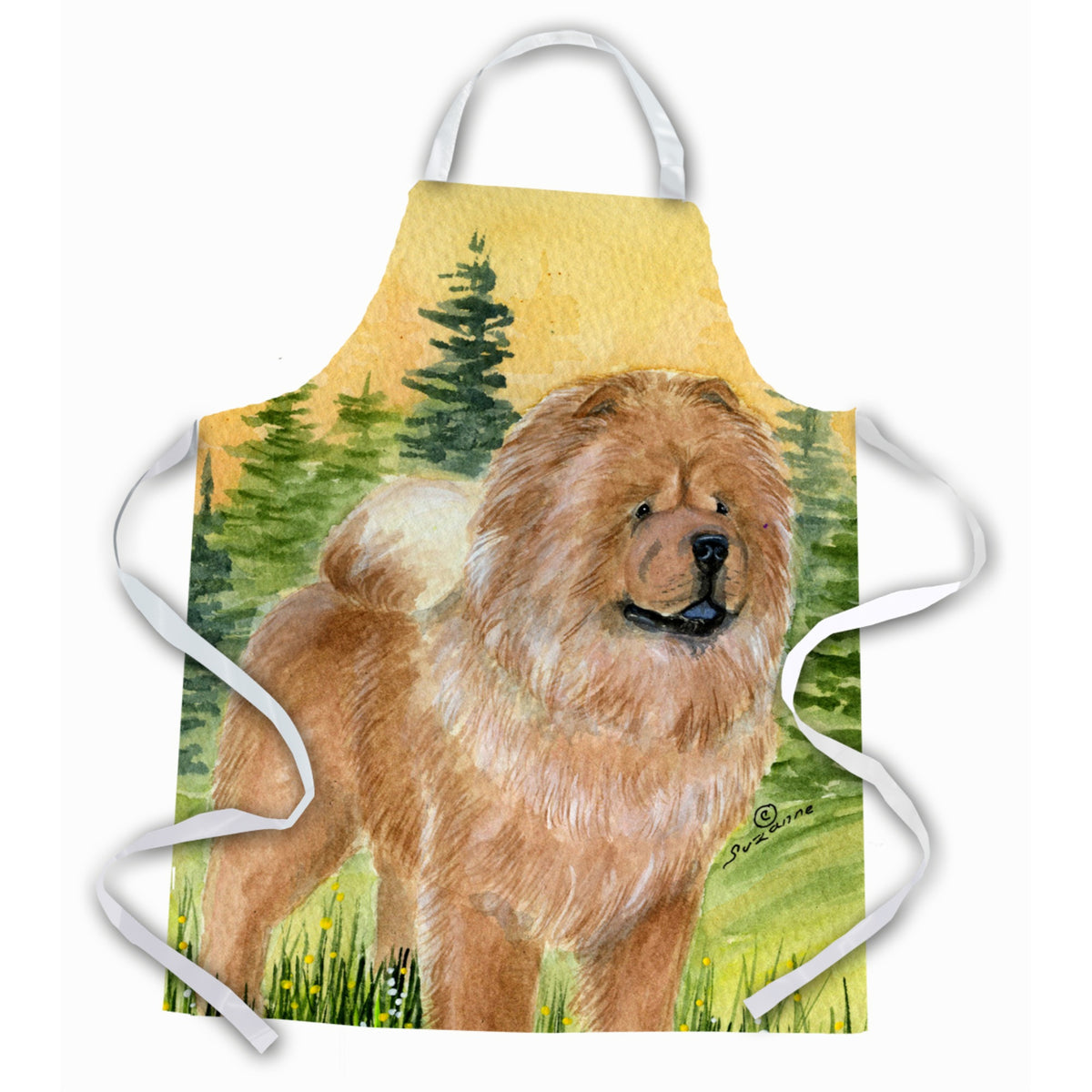 Caroline'S Treasures Ss7004Apron Chow Chow Apron, Large, Multicolor