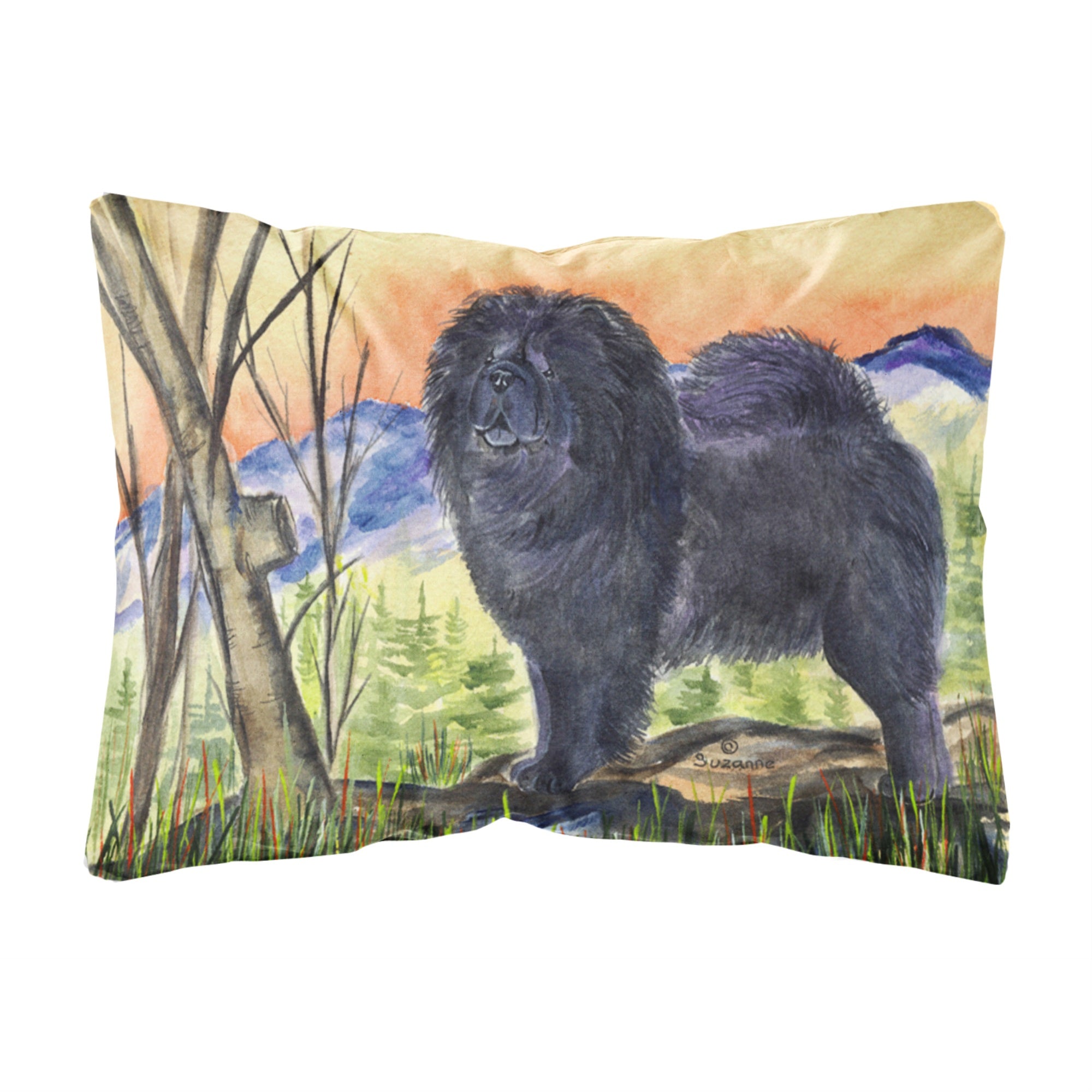 Caroline'S Treasures Ss7005Pw1216 Chow Chow Decorative Canvas Fabric Pillow, Large, Multicolor