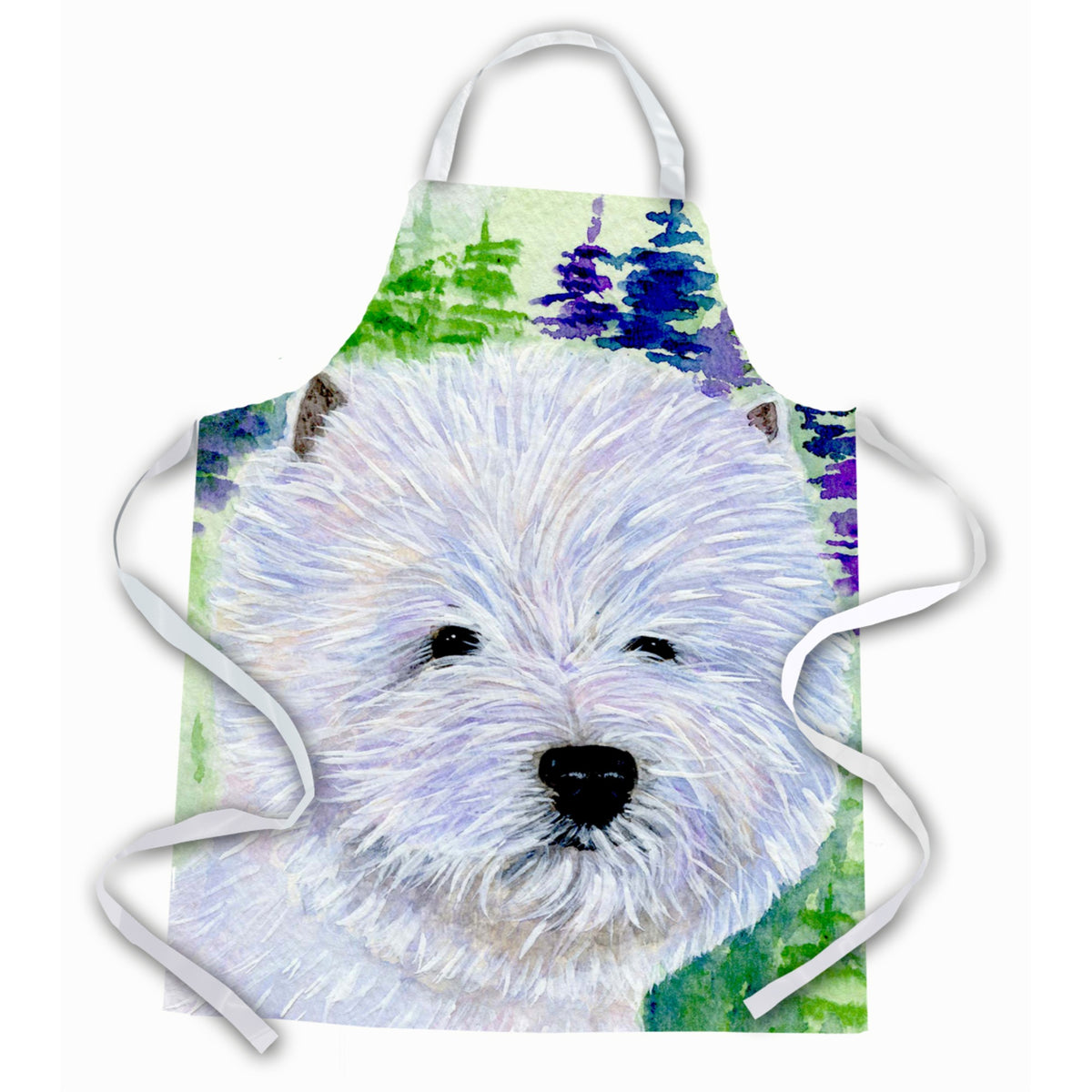 Caroline'S Treasures Ss8002Apron Westie Apron, Large, Multicolor
