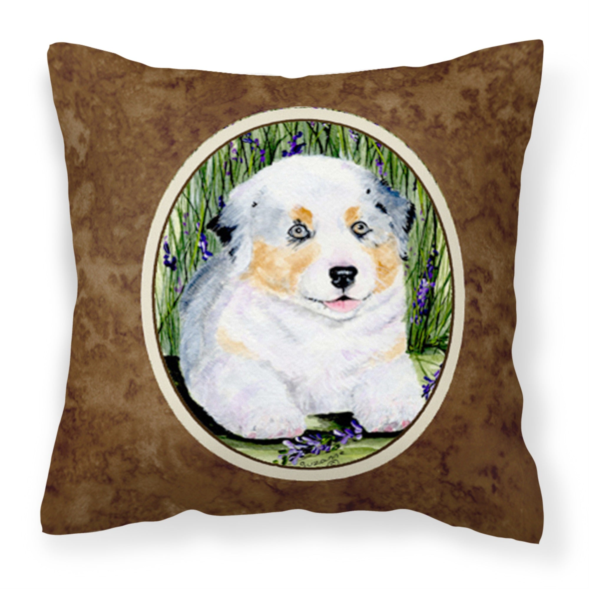 Caroline'S Treasures Ss8005Pw1414 Australian Shepherd Decorative Canvas Fabric Pillow, Large, Multicolor