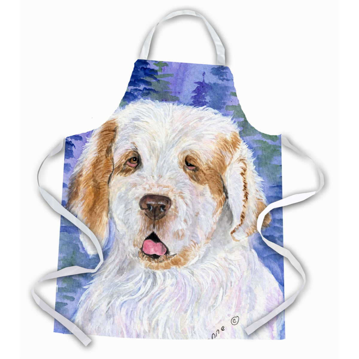 Caroline'S Treasures Ss8008Apron Clumber Spaniel Apron, Large, Multicolor