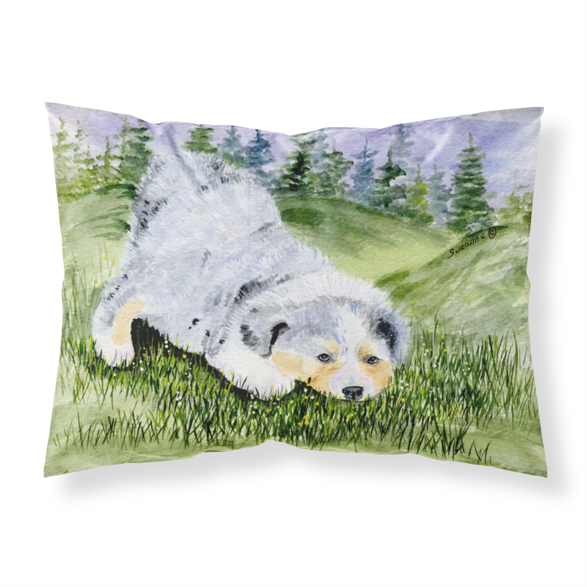 Caroline'S Treasures Ss8015Pillowcase Australian Shepherd Moisture Wicking Fabric Standard Pillowcase, Large, Multicolor