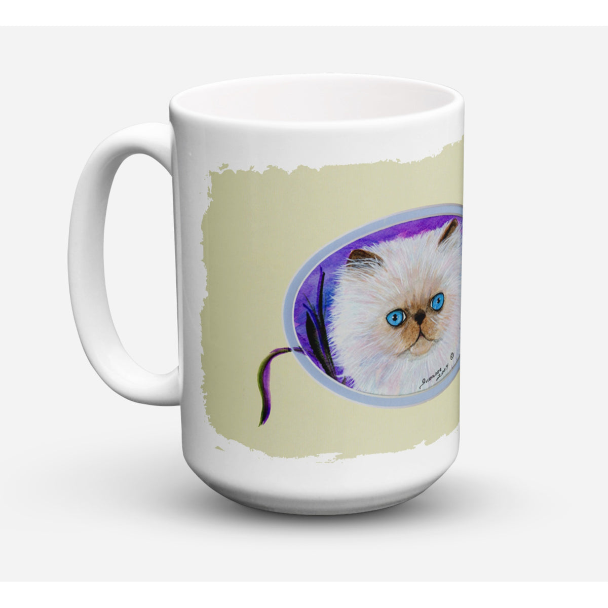 Caroline'S Treasures Ss8020Cm15 Cat Dishwasher Safe Microwavable Ceramic Coffee Mug, 15 Oz, Multicolor
