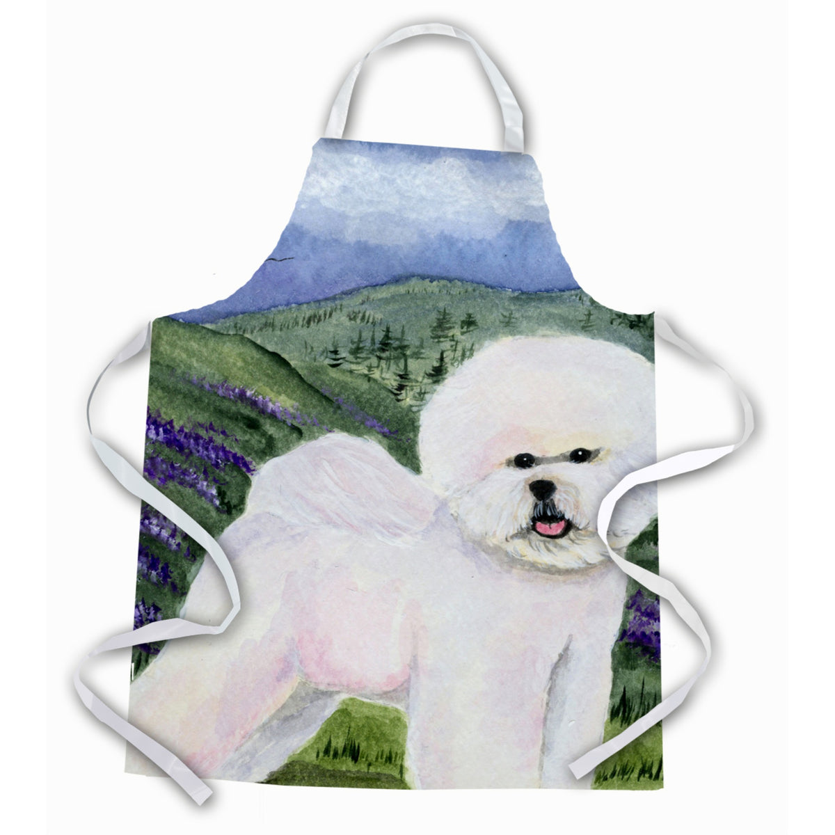 Caroline'S Treasures Ss8025Apron Bichon Frise Apron, Large, Multicolor