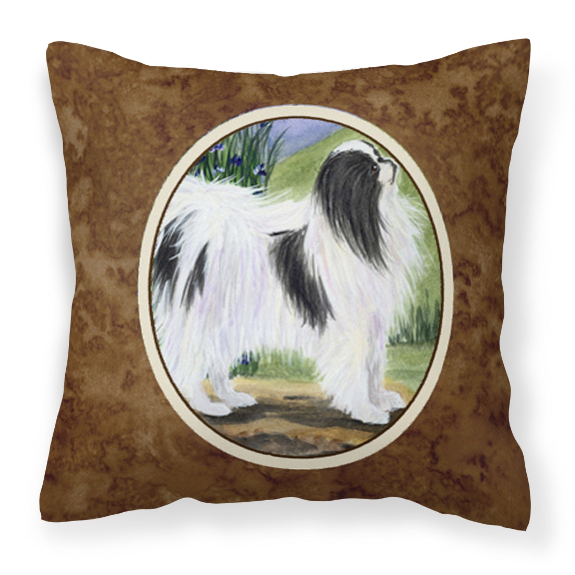 Caroline'S Treasures Ss8028Pw1414 Japanese Chin Decorative Canvas Fabric Pillow, Large, Multicolor