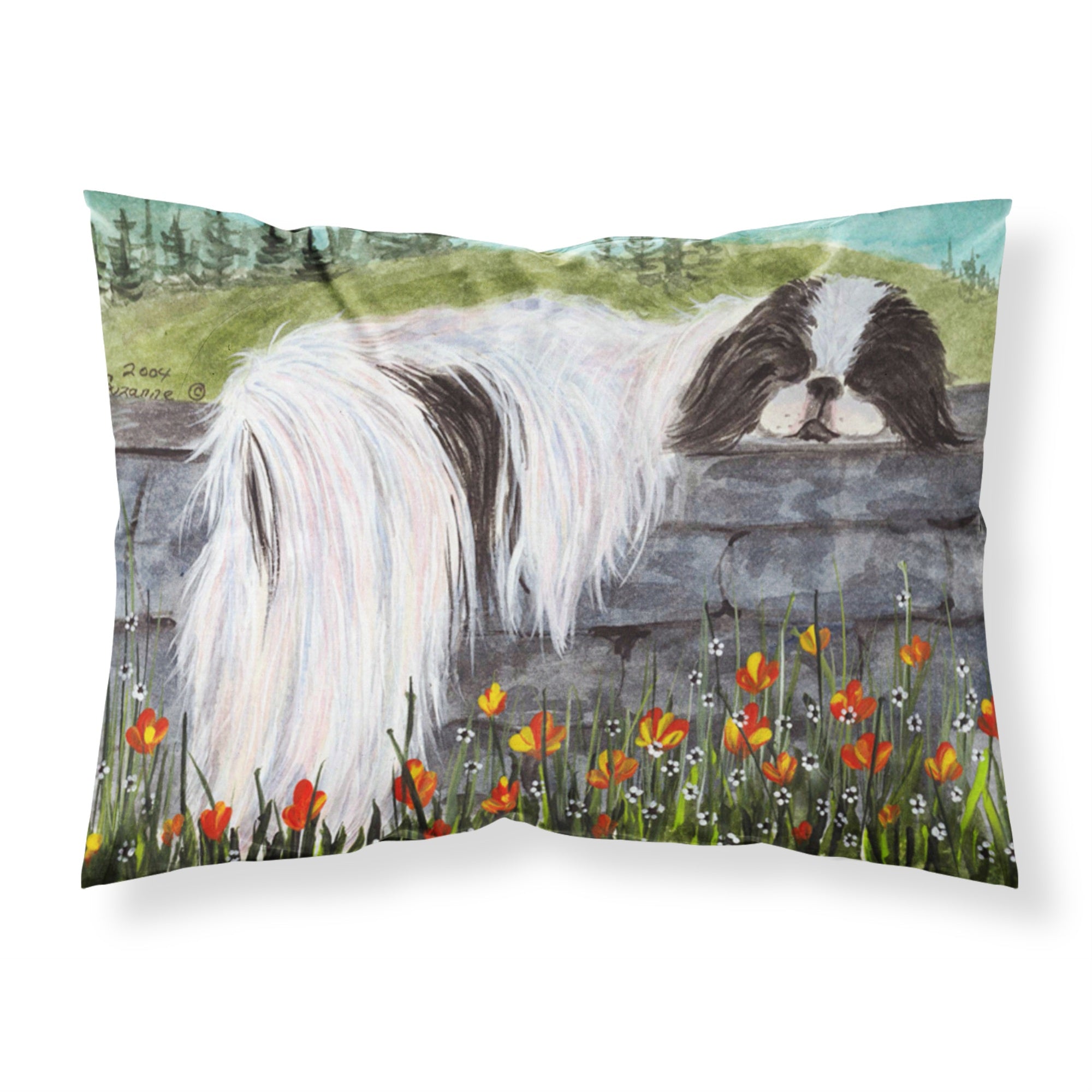 Caroline'S Treasures Ss8030Pillowcase Japanese Chin Moisture Wicking Fabric Standard Pillowcase, Large, Multicolor