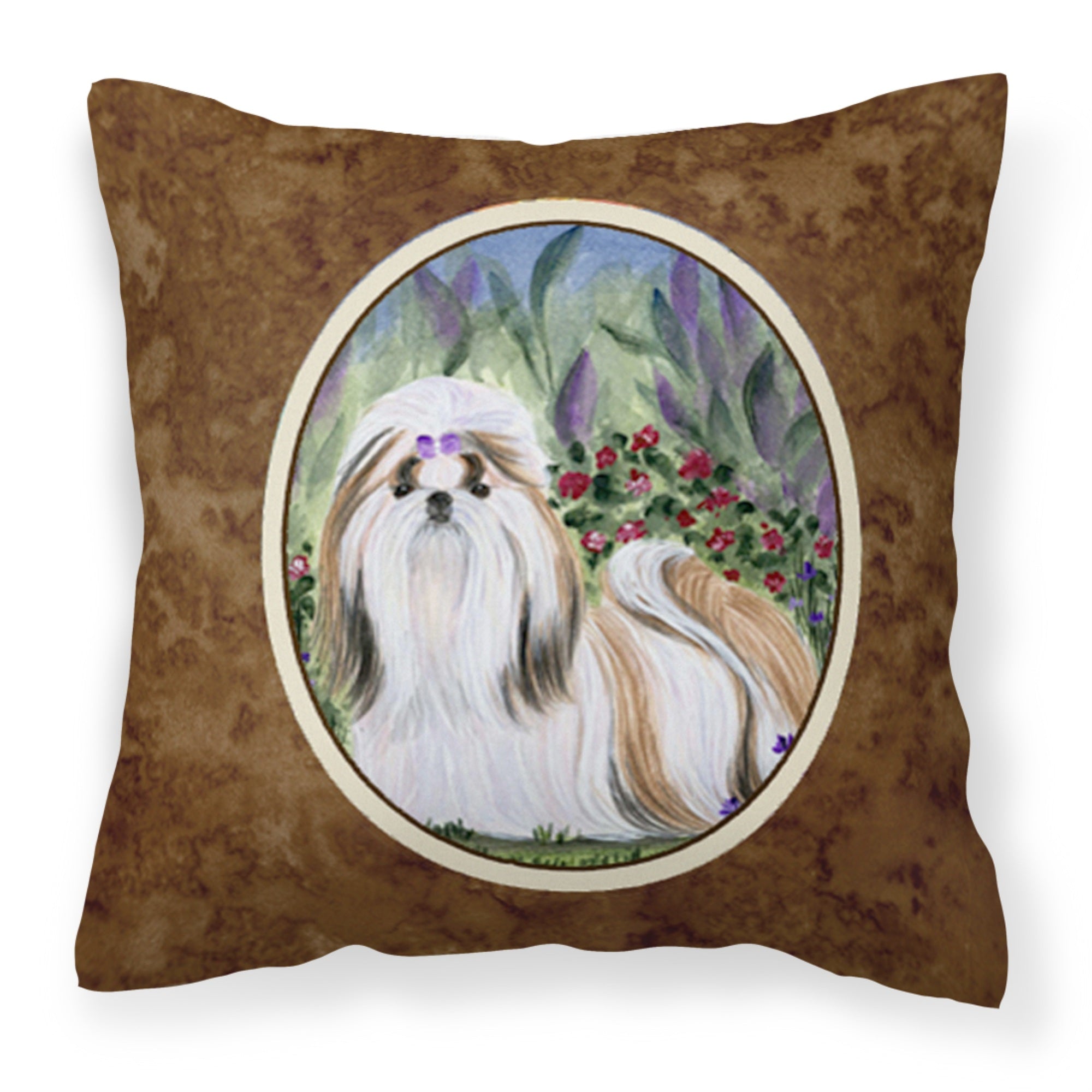 Caroline'S Treasures Ss8034Pw1414 Shih Tzu Decorative Canvas Fabric Pillow, Large, Multicolor