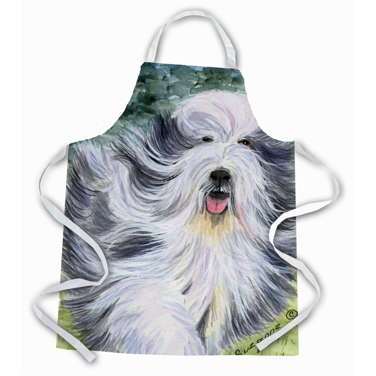 Caroline'S Treasures Ss8037Apron Bearded Collie Apron, Large, Multicolor