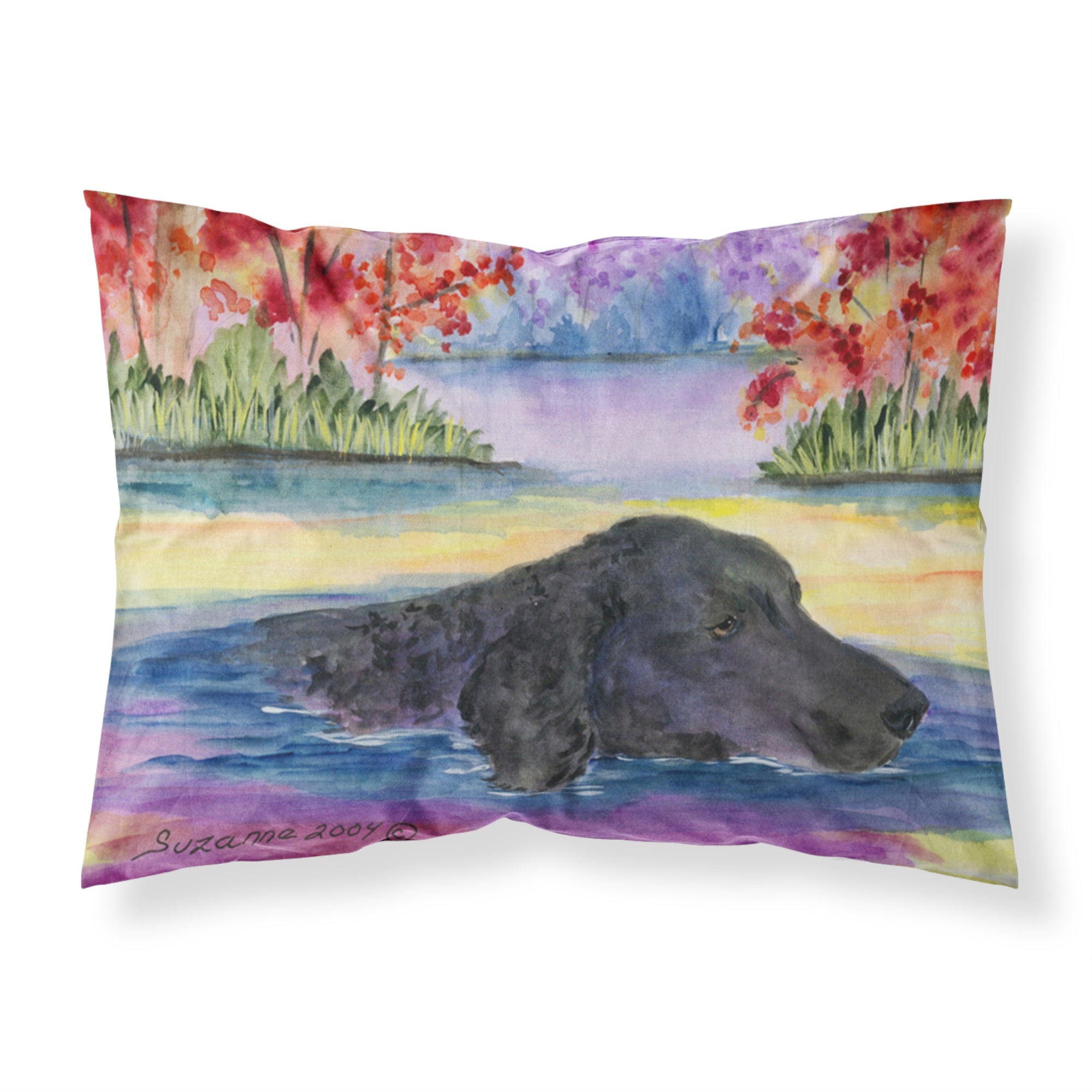 Caroline'S Treasures Ss8043Pillowcase Curly Coated Retriever Moisture Wicking Fabric Standard Pillowcase, Large, Multicolor