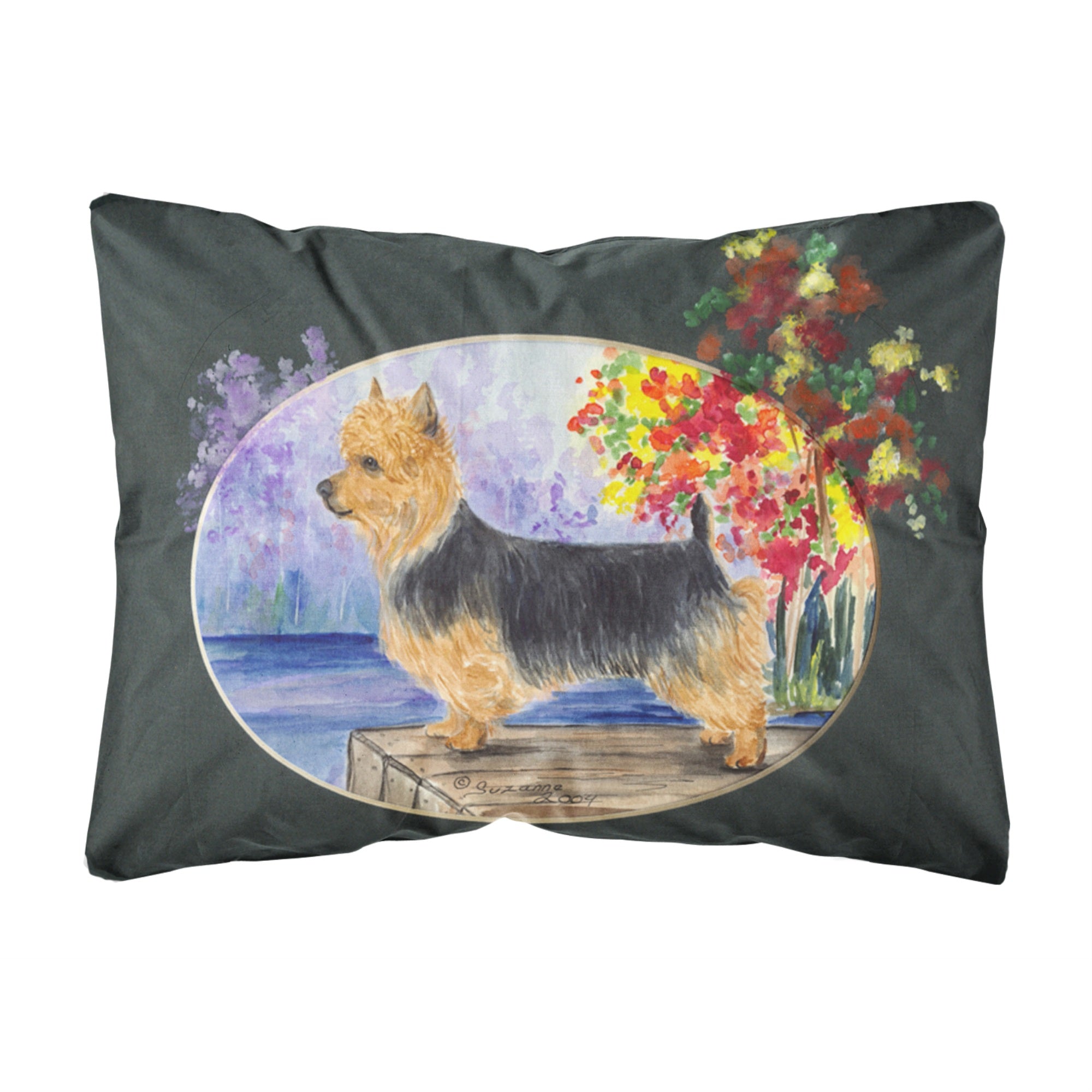Caroline'S Treasures Ss8046Pw1216 Australian Terrier Decorative Canvas Fabric Pillow, Large, Multicolor