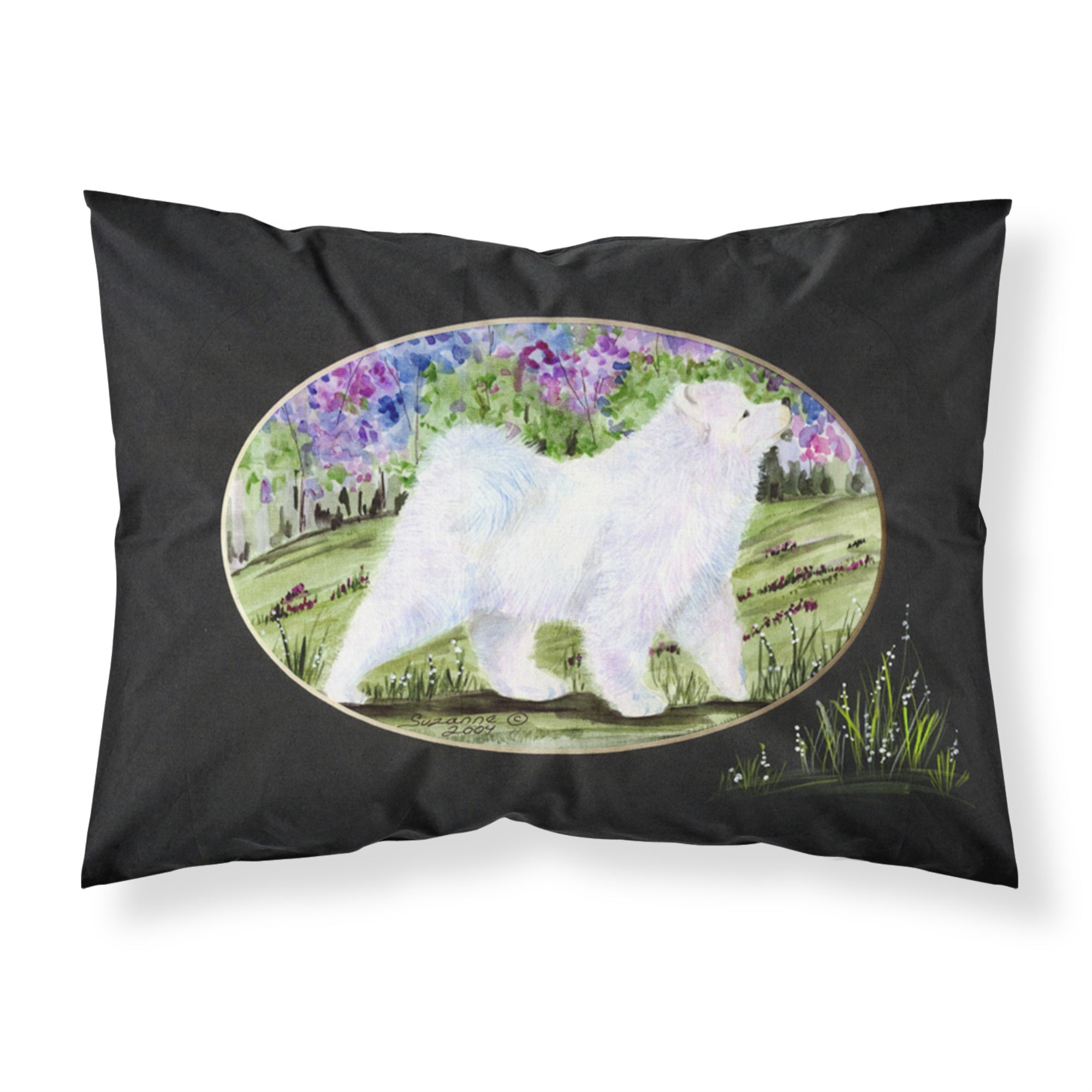 Caroline'S Treasures Ss8059Pillowcase Samoyed Moisture Wicking Fabric Standard Pillowcase, Large, Multicolor