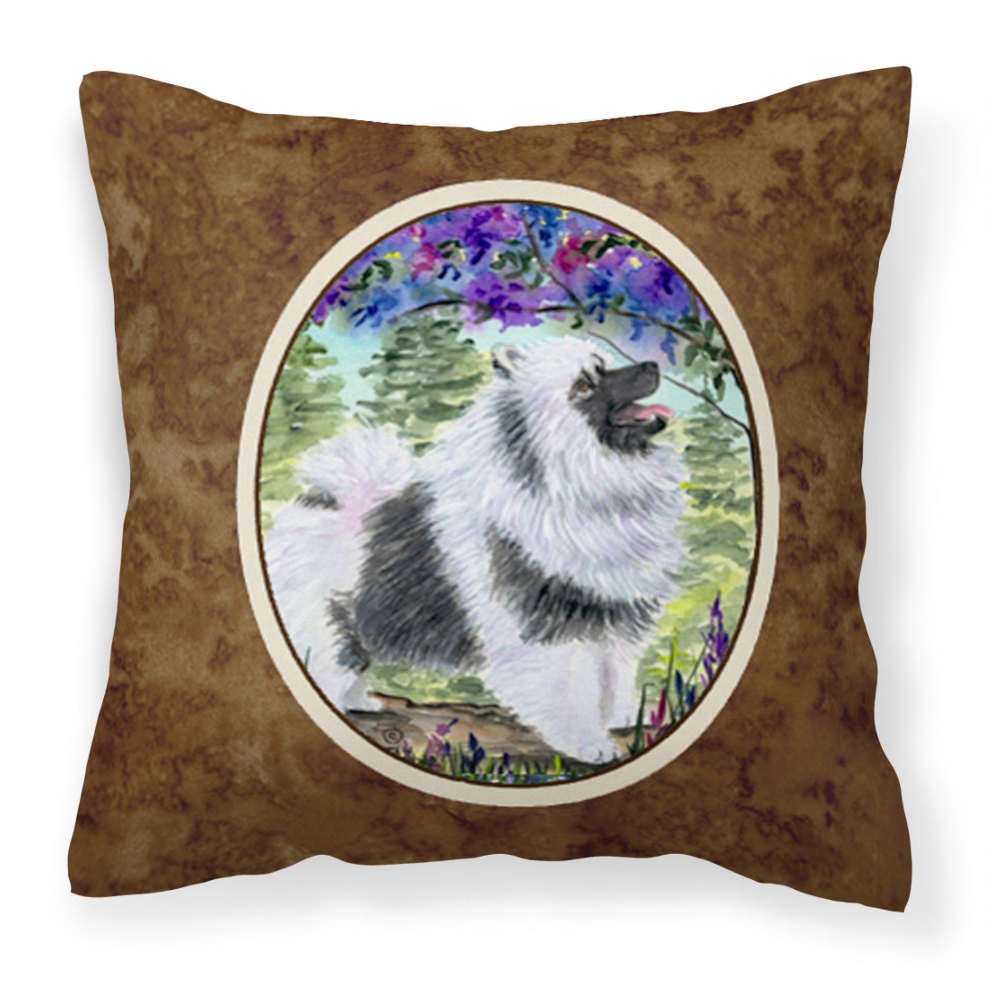Caroline'S Treasures Ss8063Pw1414 Keeshond Decorative Canvas Fabric Pillow, Large, Multicolor