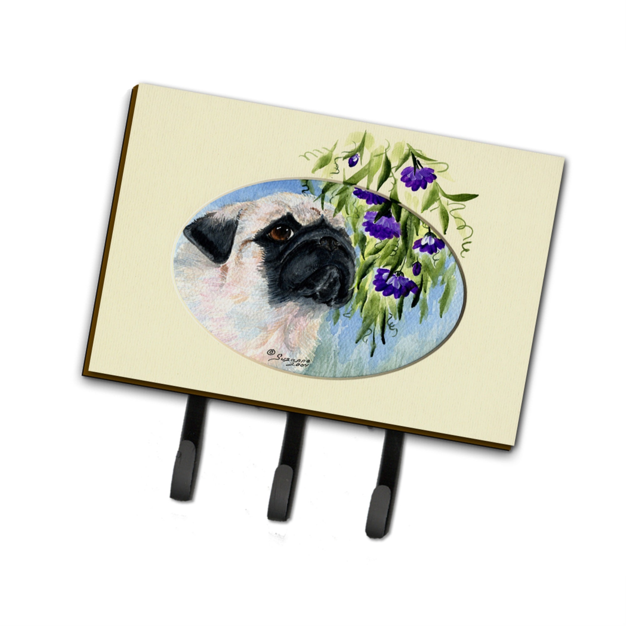 Caroline'S Treasures Ss8064Th68 Pug Leash Holder Or Key Hook, Large, Multicolor