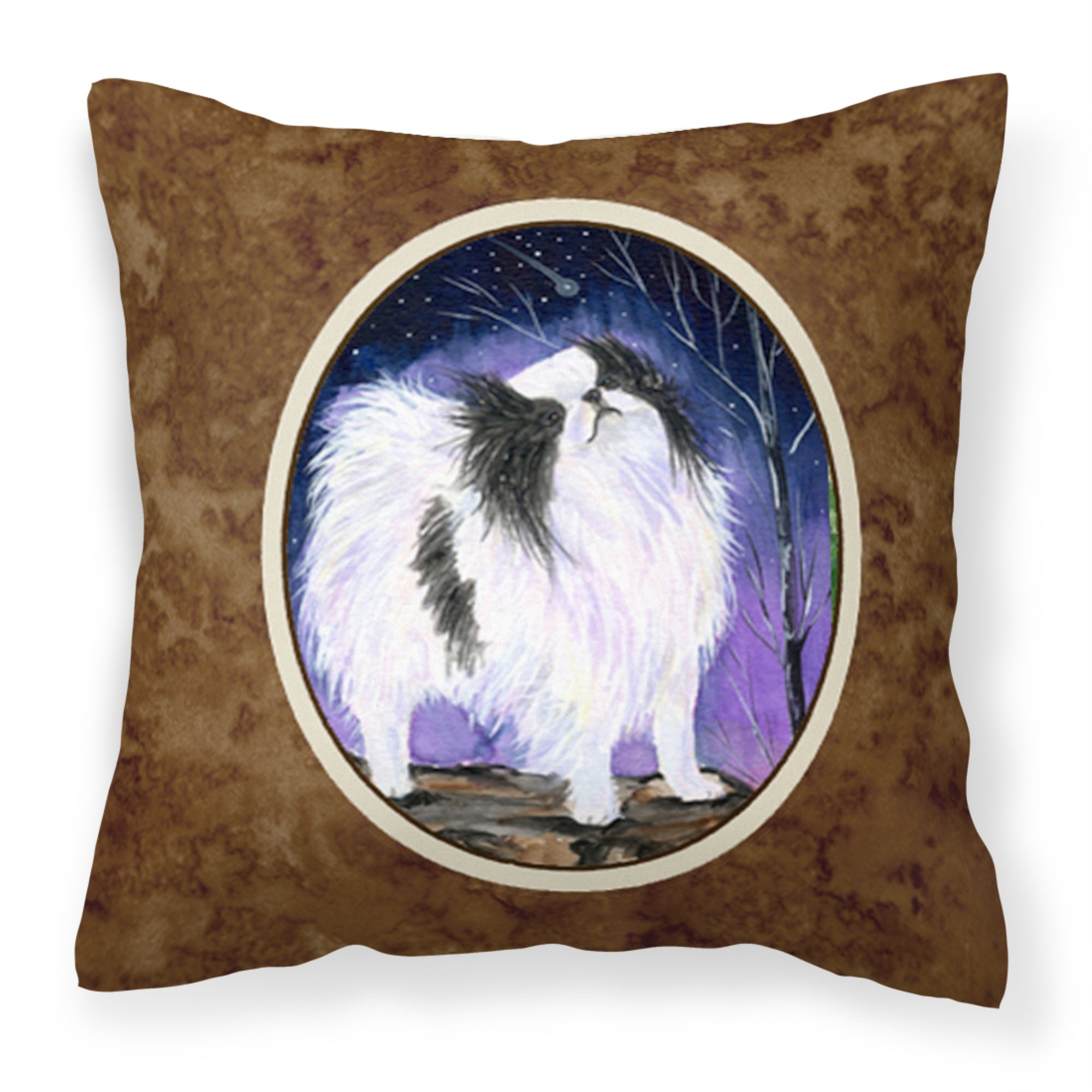 Caroline'S Treasures Ss8070Pw1414 Japanese Chin Decorative Canvas Fabric Pillow, Large, Multicolor