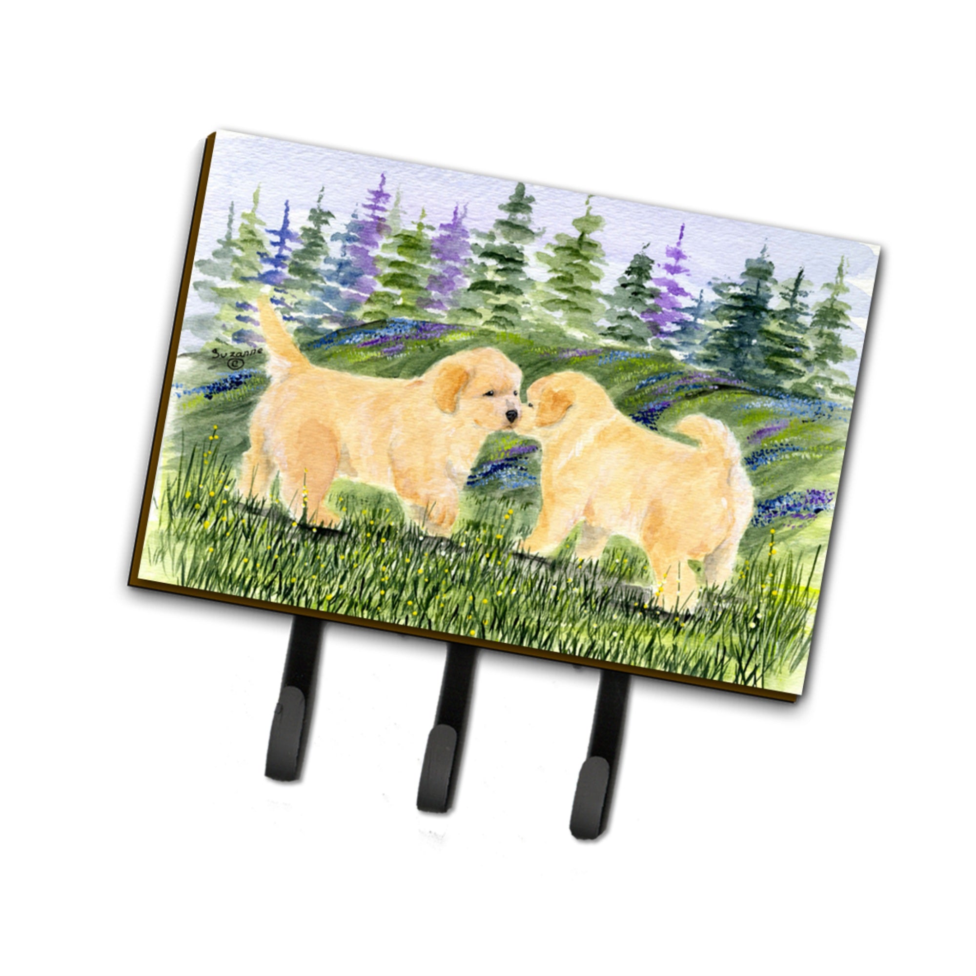 Caroline'S Treasures Ss8102Th68 Golden Retriever Leash Holder Or Key Hook, Large, Multicolor