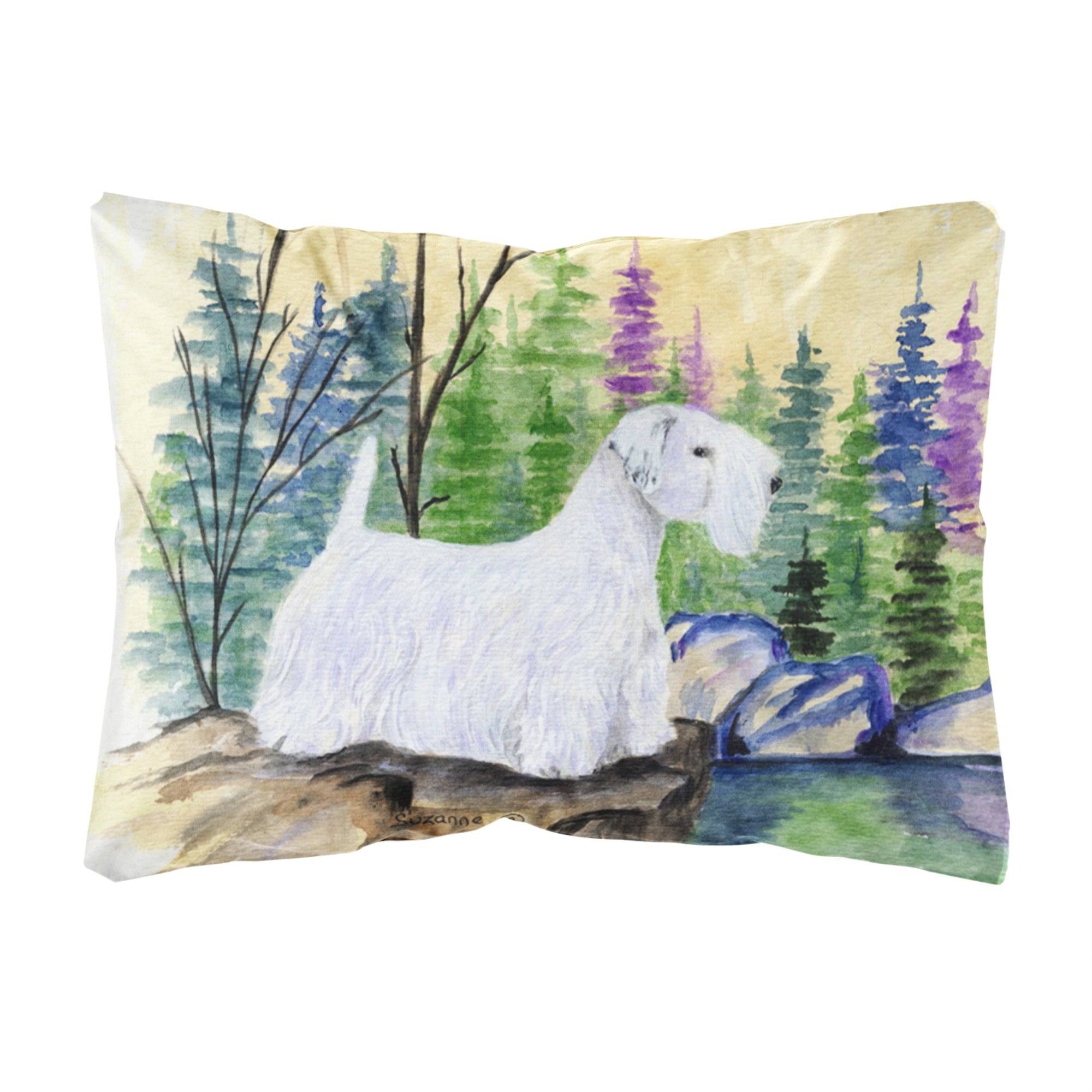 Caroline'S Treasures Ss8104Pw1216 Sealyham Terrier Decorative Canvas Fabric Pillow, Large, Multicolor