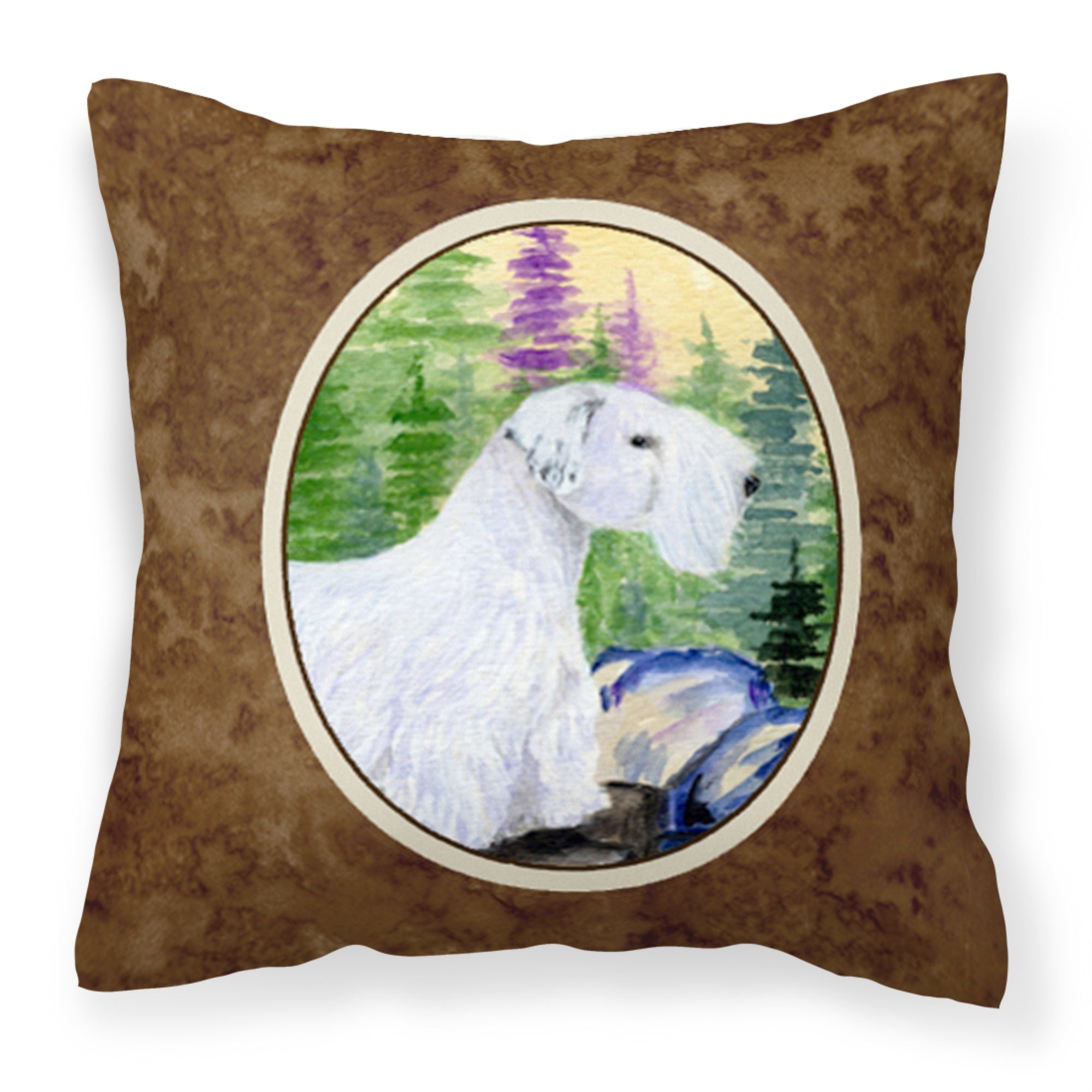Caroline'S Treasures Ss8104Pw1414 Sealyham Terrier Decorative Canvas Fabric Pillow, Large, Multicolor
