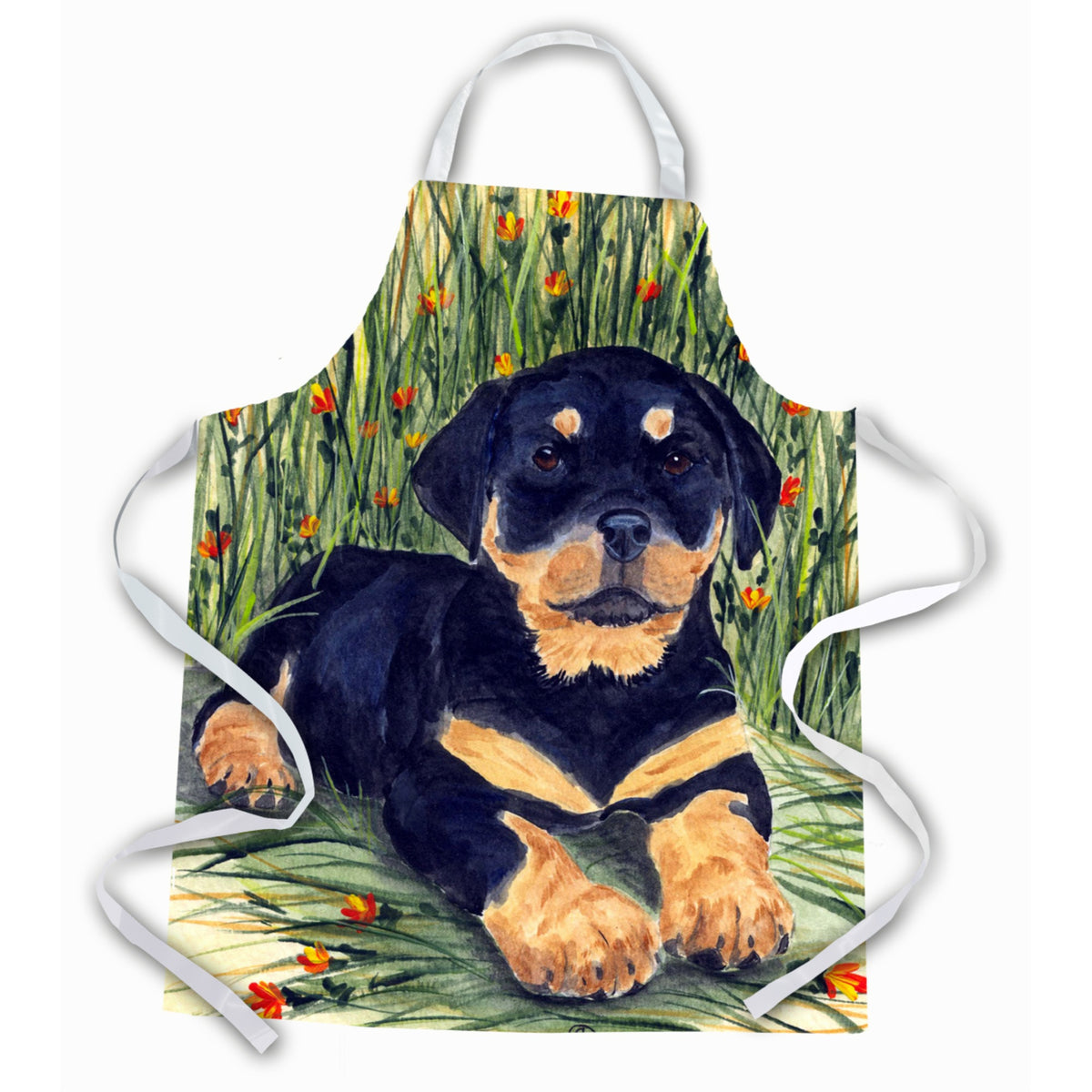 Caroline'S Treasures Ss8107Apron Rottweiler Apron, Large, Multicolor