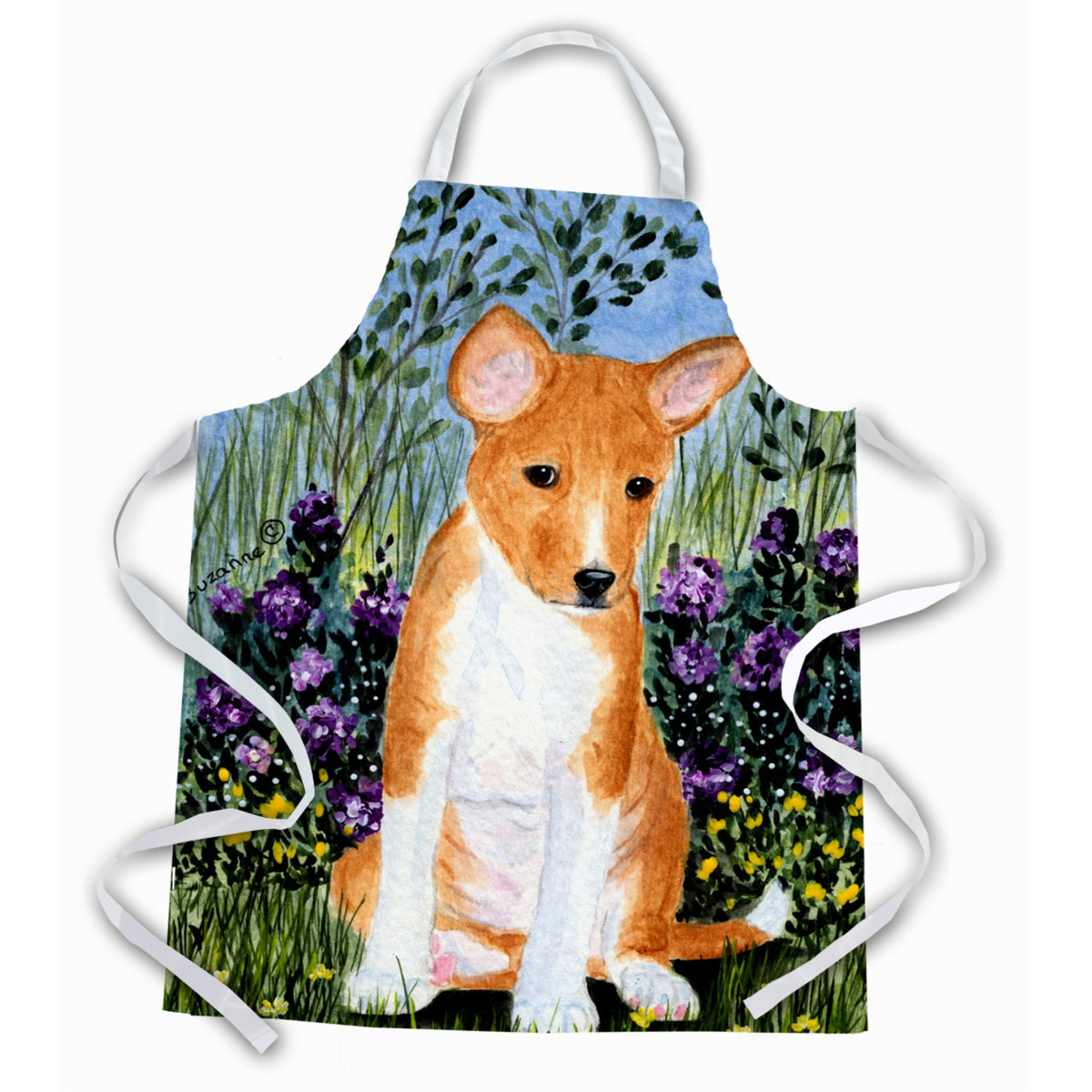 Caroline'S Treasures Ss8108Apron Basenji Apron, Large, Multicolor