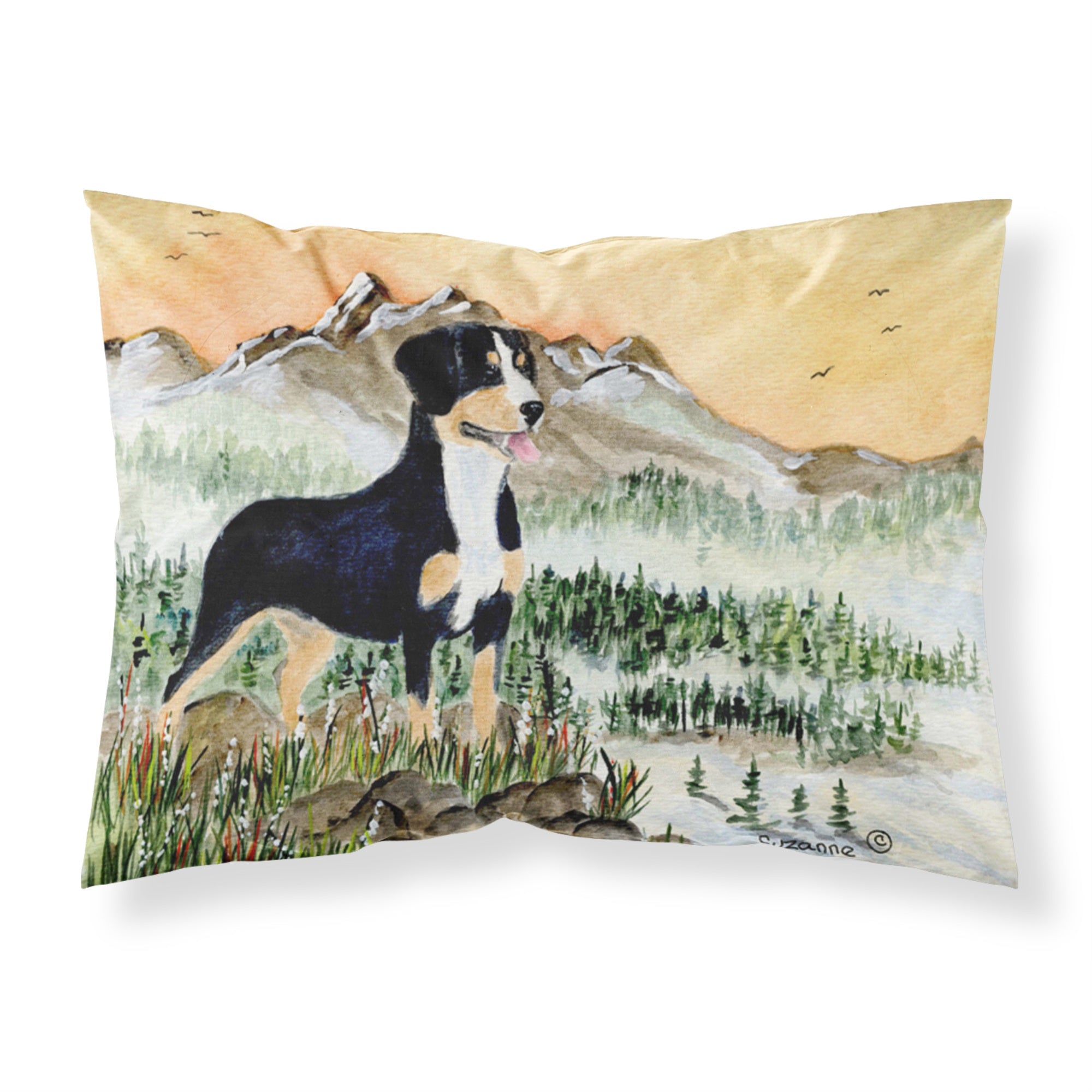 Caroline'S Treasures Ss8119Pillowcase Entlebucher Mountain Dog Moisture Wicking Fabric Standard Pillowcase, Large, Multicolor,
