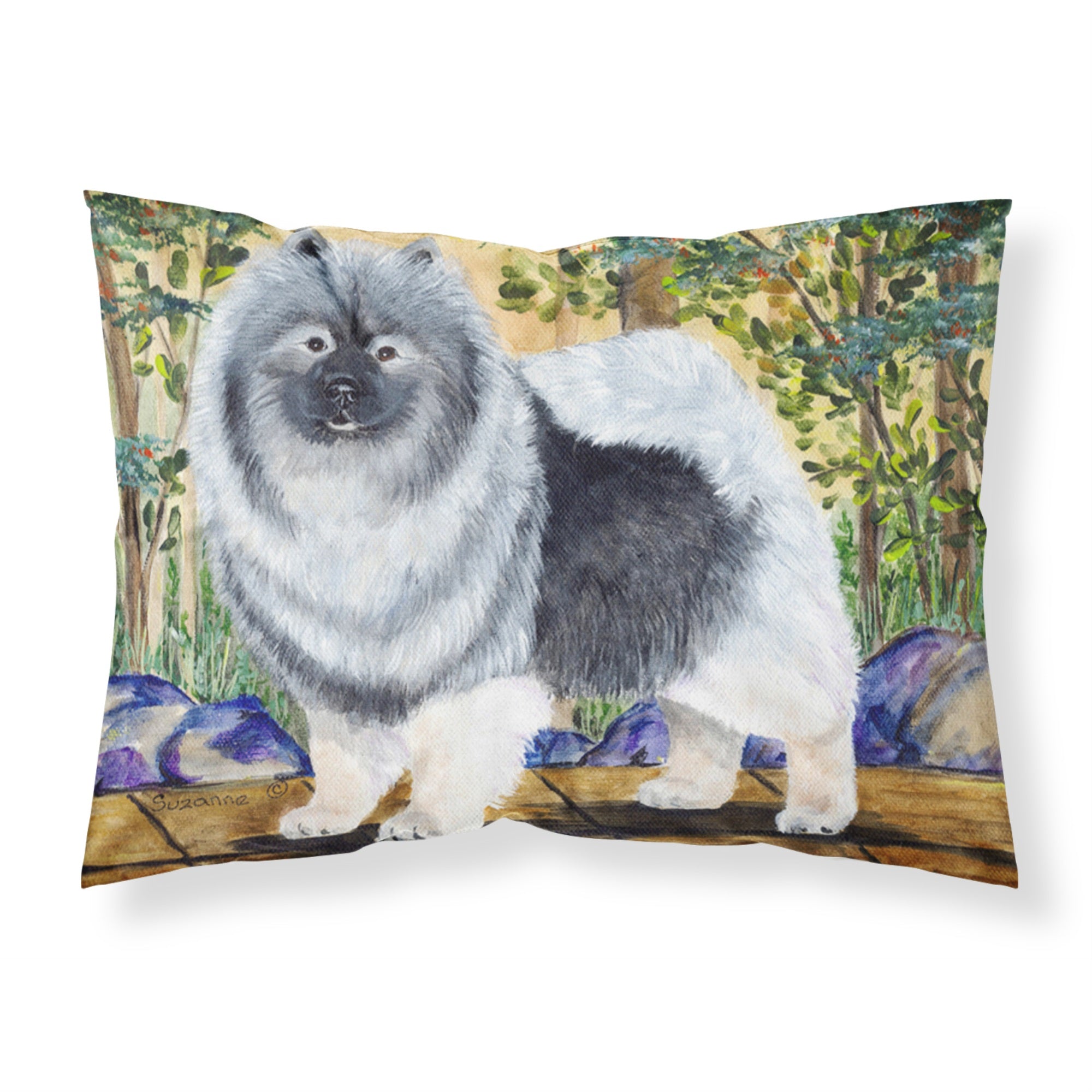 Caroline'S Treasures Ss8127Pillowcase Keeshond Moisture Wicking Fabric Standard Pillowcase, Large, Multicolor