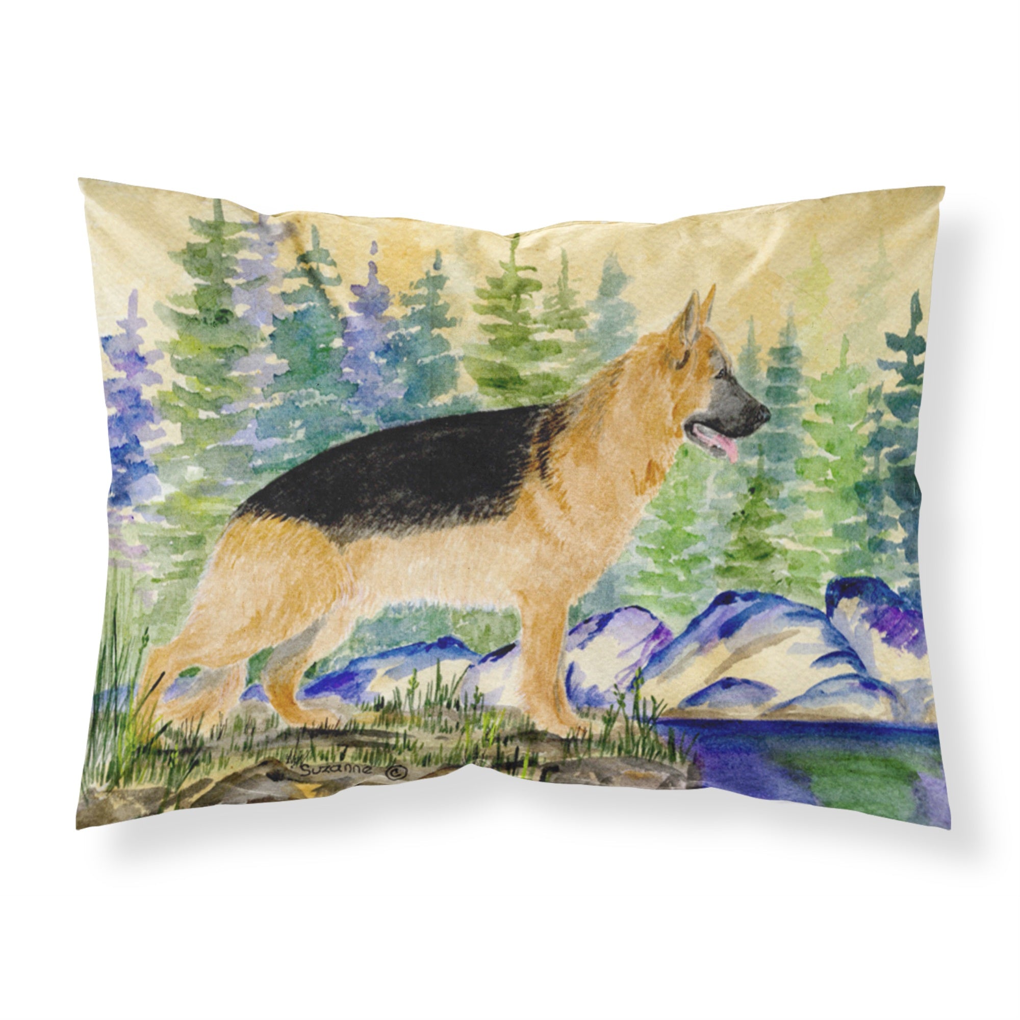 Caroline'S Treasures Ss8129Pillowcase German Shepherd Moisture Wicking Fabric Standard Pillowcase, Large, Multicolor