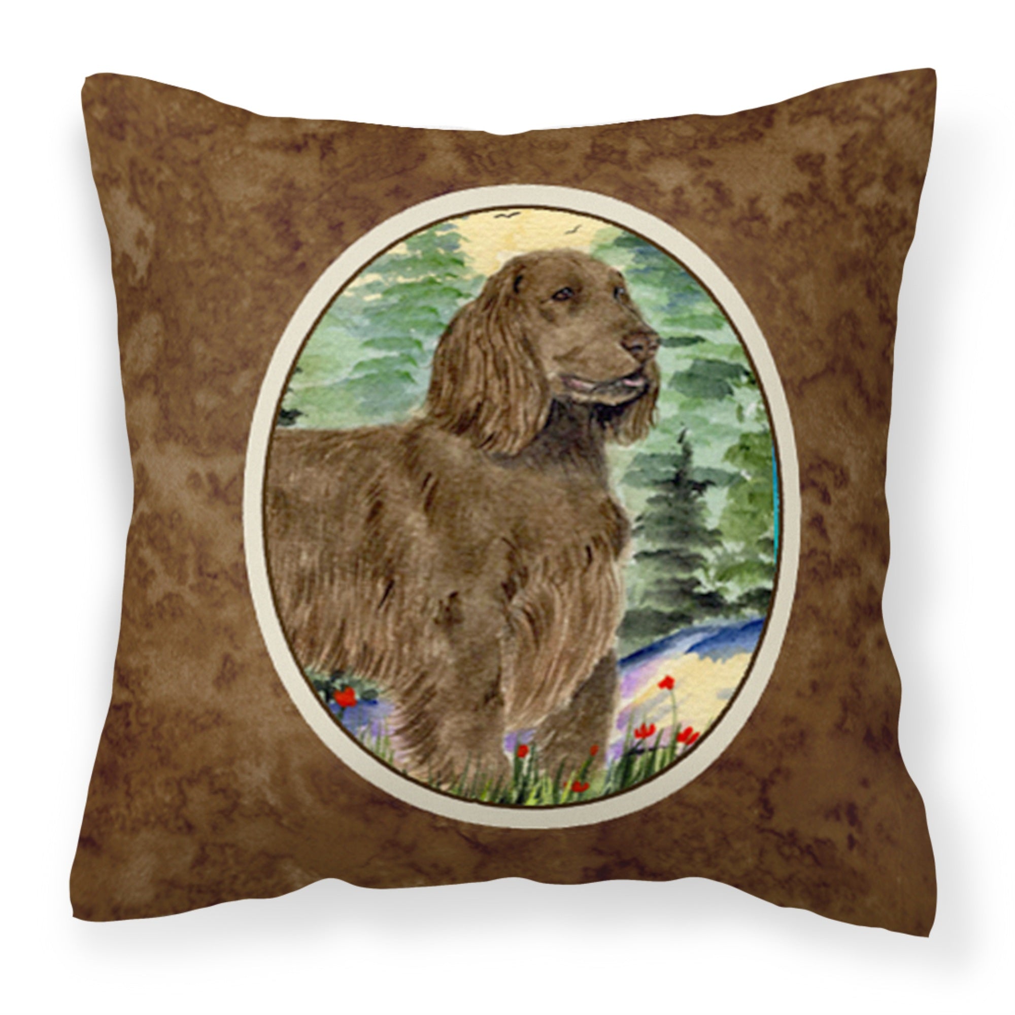 Caroline'S Treasures Ss8131Pw1414 Field Spaniel Decorative Canvas Fabric Pillow, Large, Multicolor