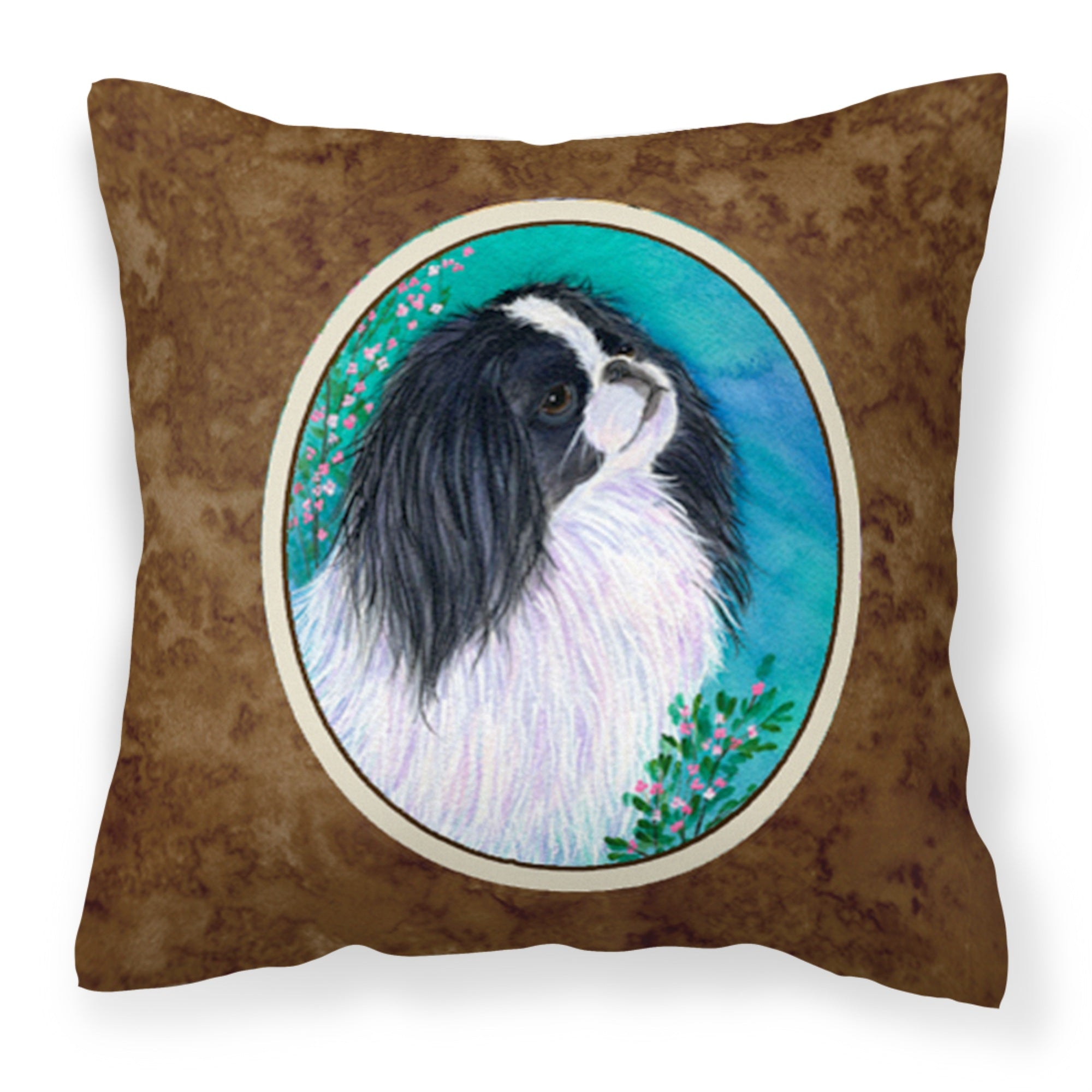 Caroline'S Treasures Ss8134Pw1414 Japanese Chin Decorative Canvas Fabric Pillow, Large, Multicolor