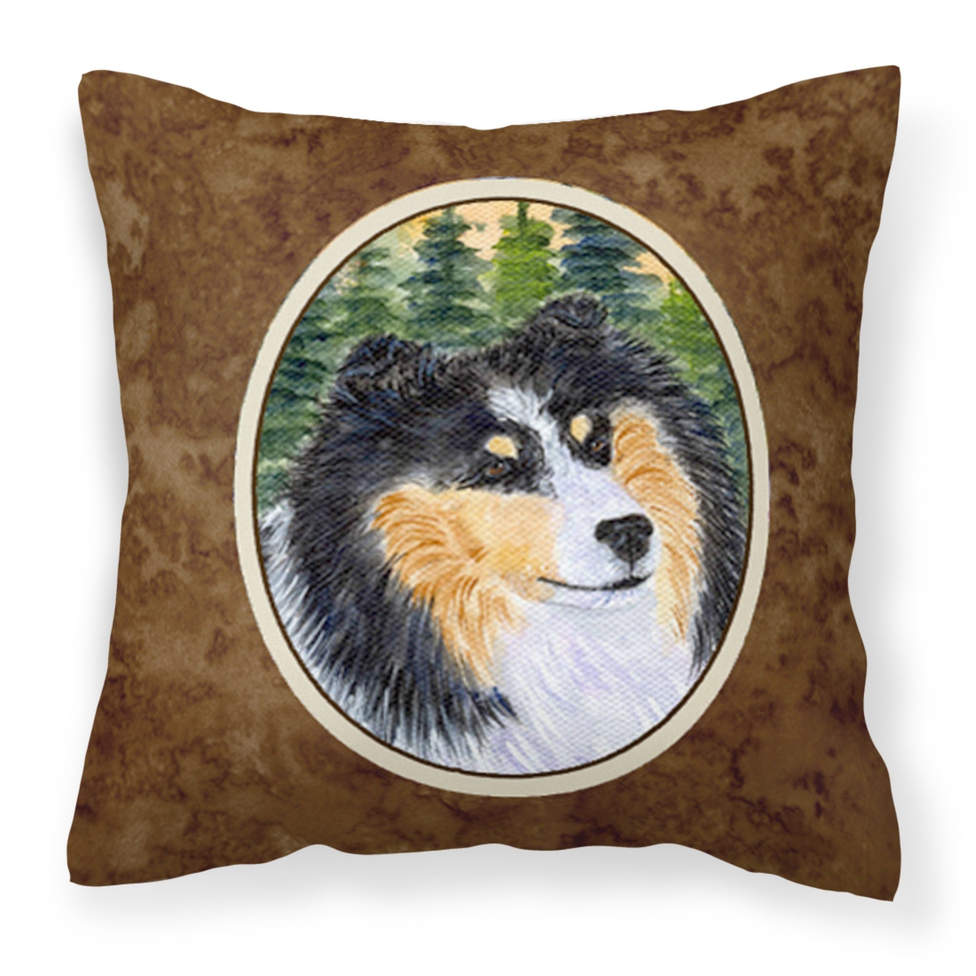 Caroline'S Treasures Ss8140Pw1414 Sheltie Decorative Canvas Fabric Pillow, Large, Multicolor