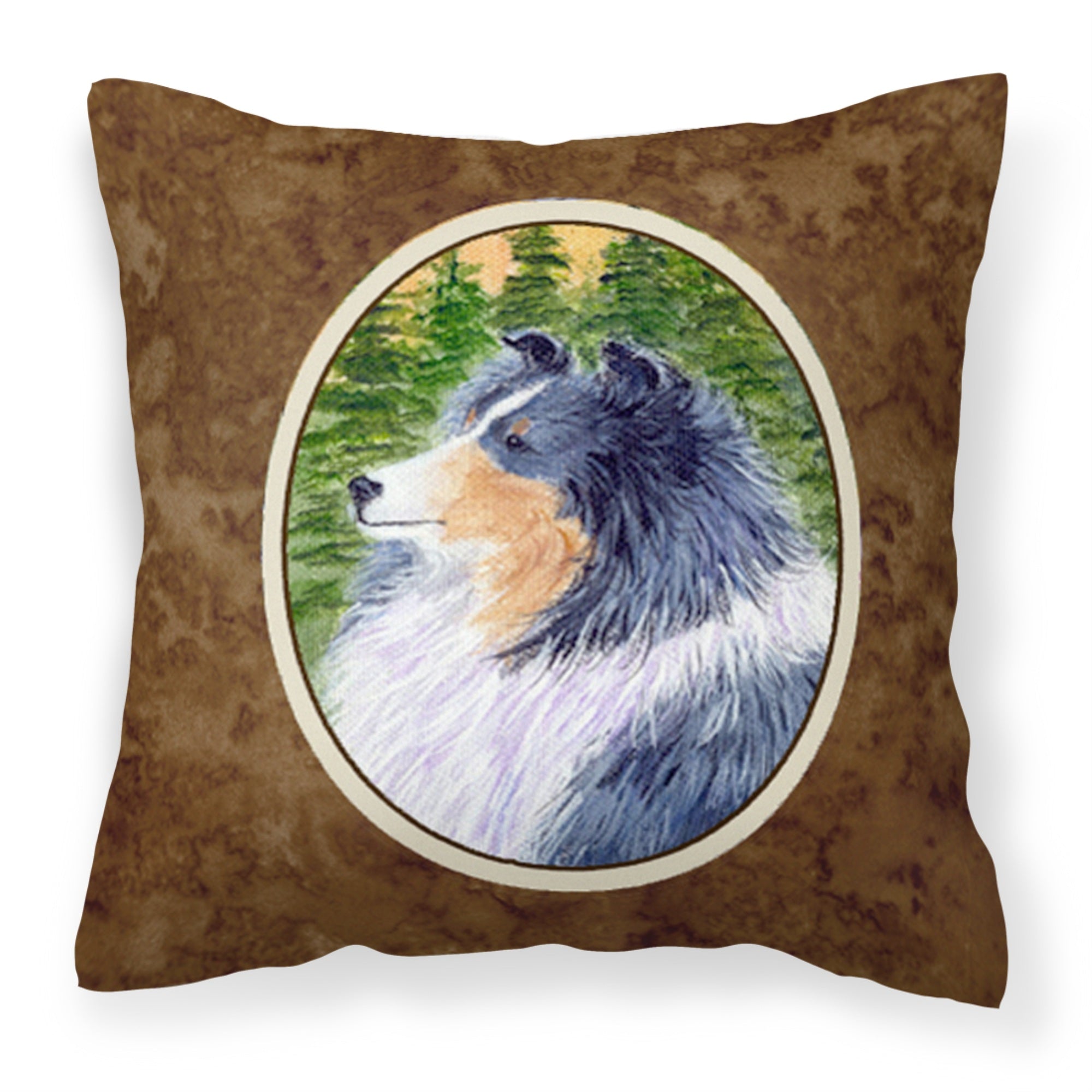 Caroline'S Treasures Ss8142Pw1414 Sheltie Decorative Canvas Fabric Pillow, Large, Multicolor